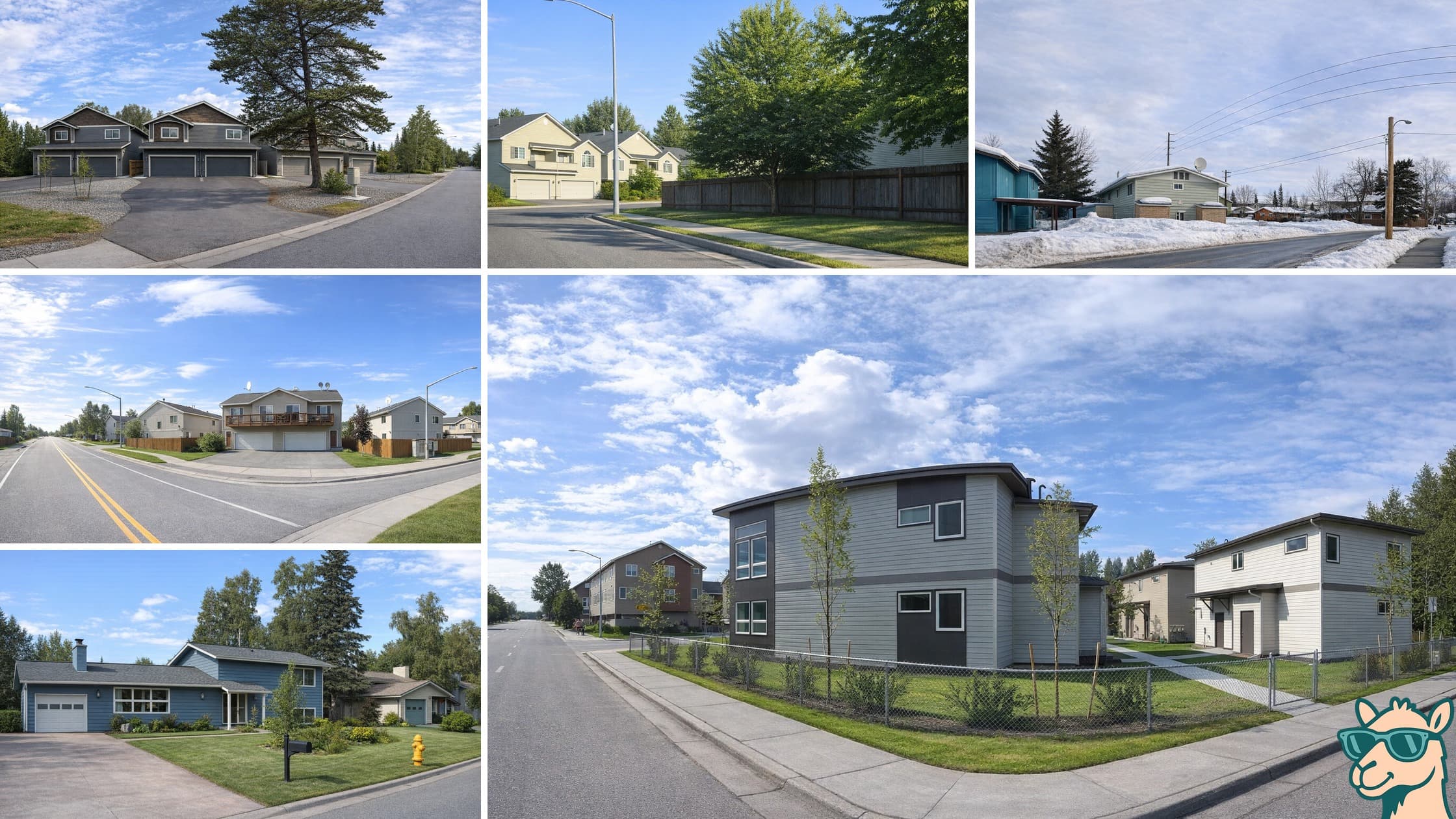 Residential neighborhood shots across Anchorage