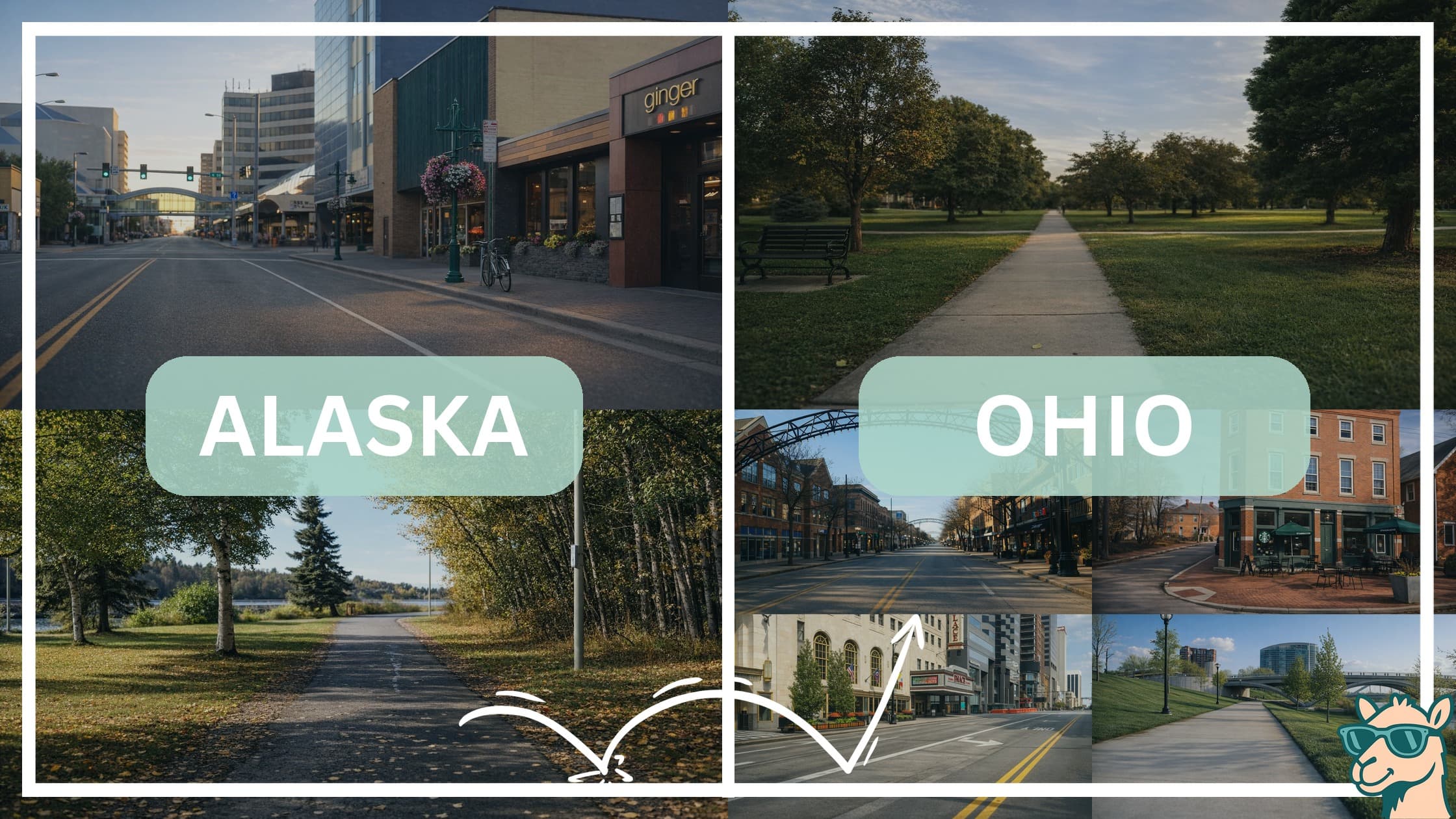 comparison of hotspots between neighborhoods in Alaska and Ohio