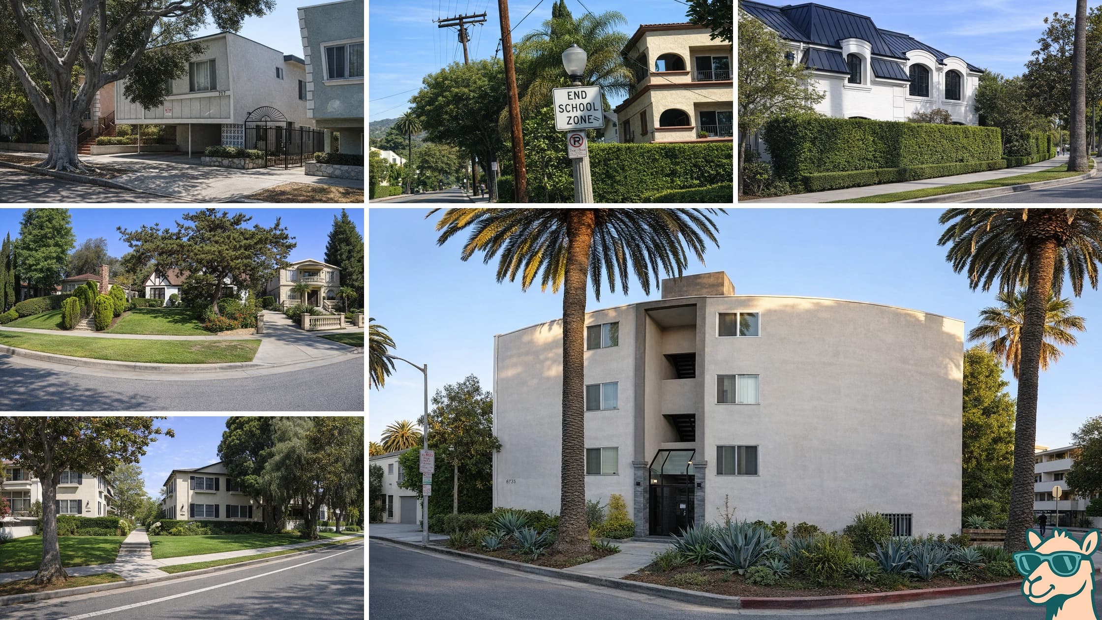 Residential neighborhood shots across Los Angeles