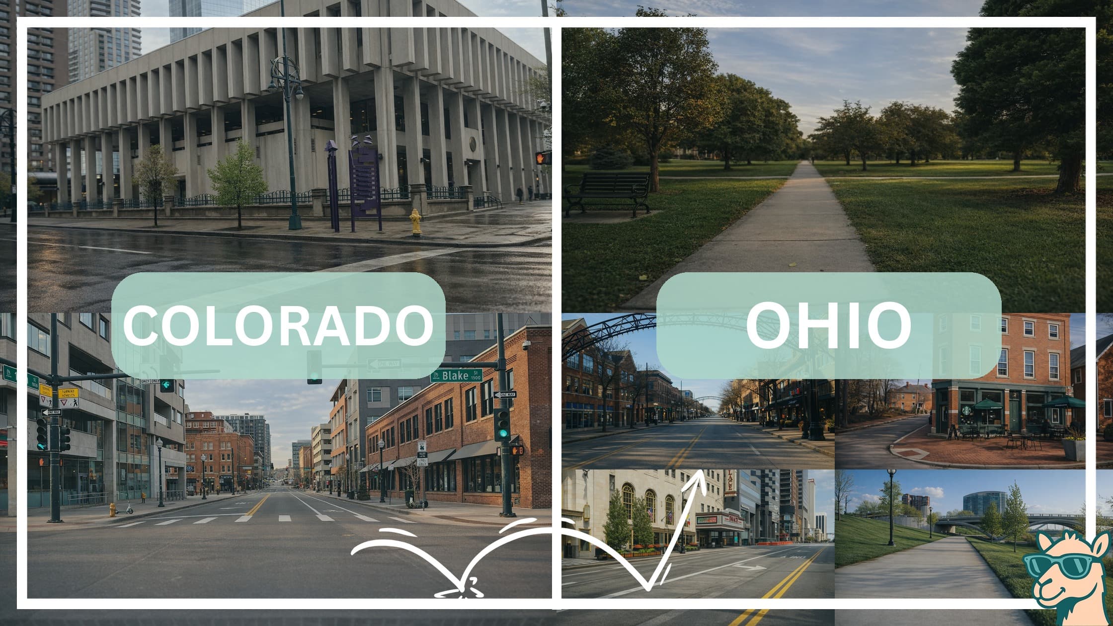 comparison of hotspots between neighborhoods in Colorado and Ohio
