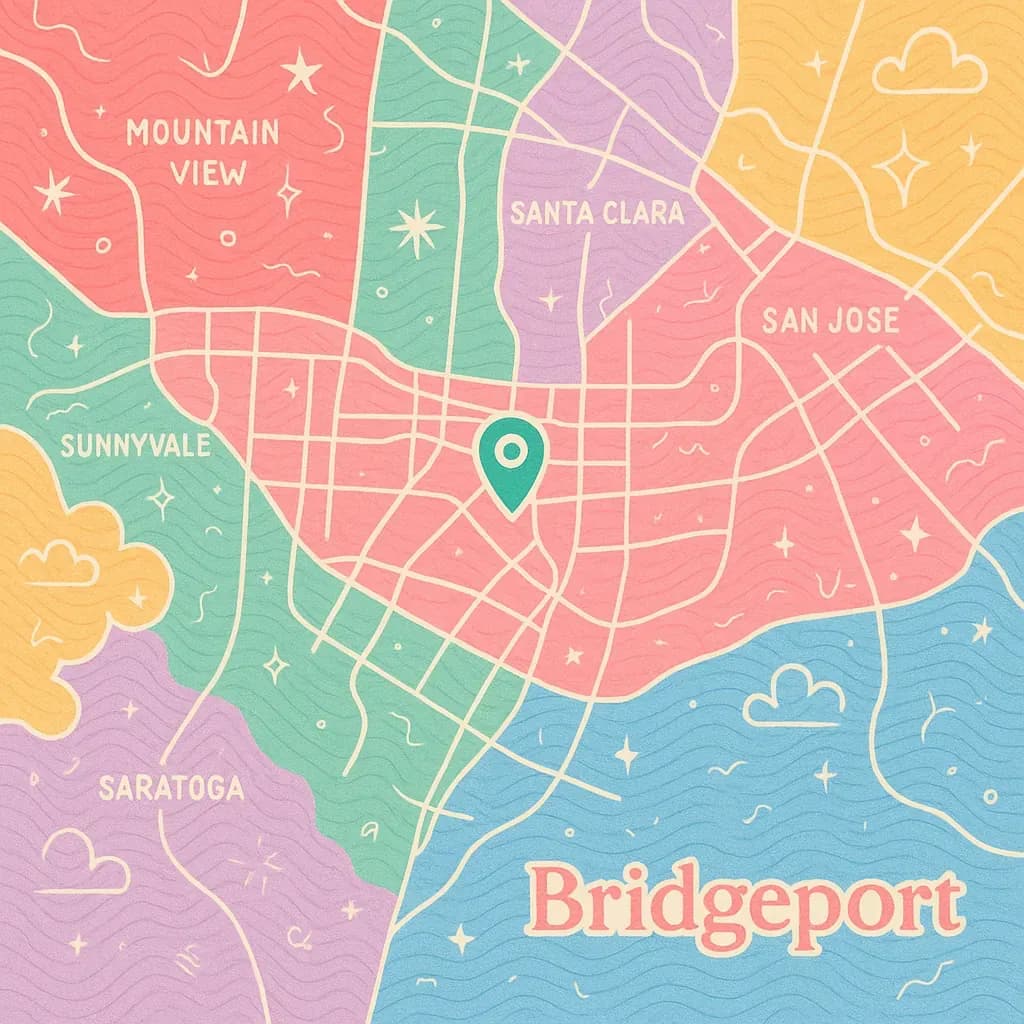 Bridgeport map