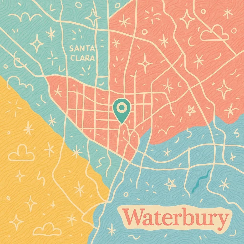 Waterbury map
