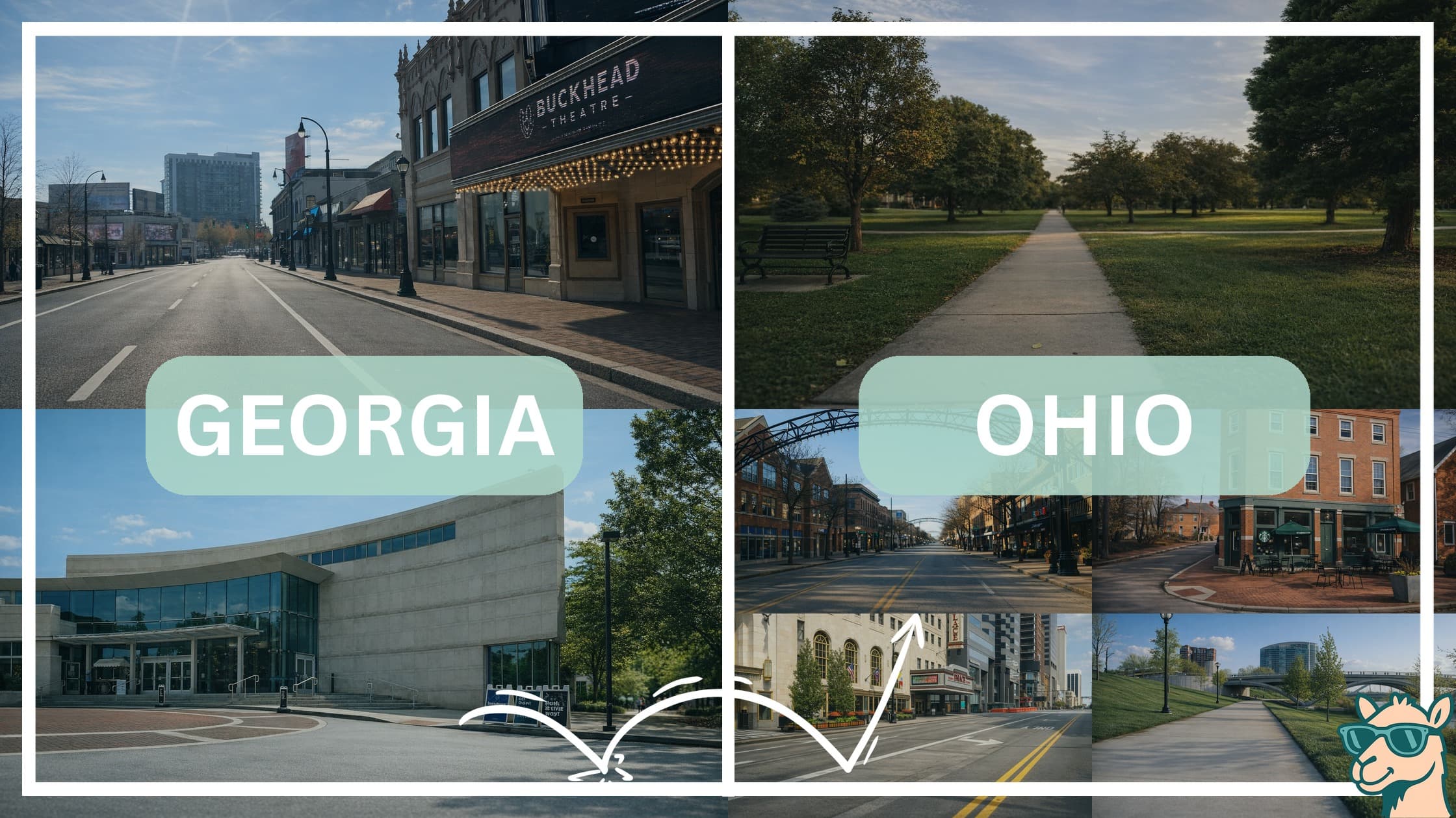 comparison of hotspots between neighborhoods in Georgia and Ohio