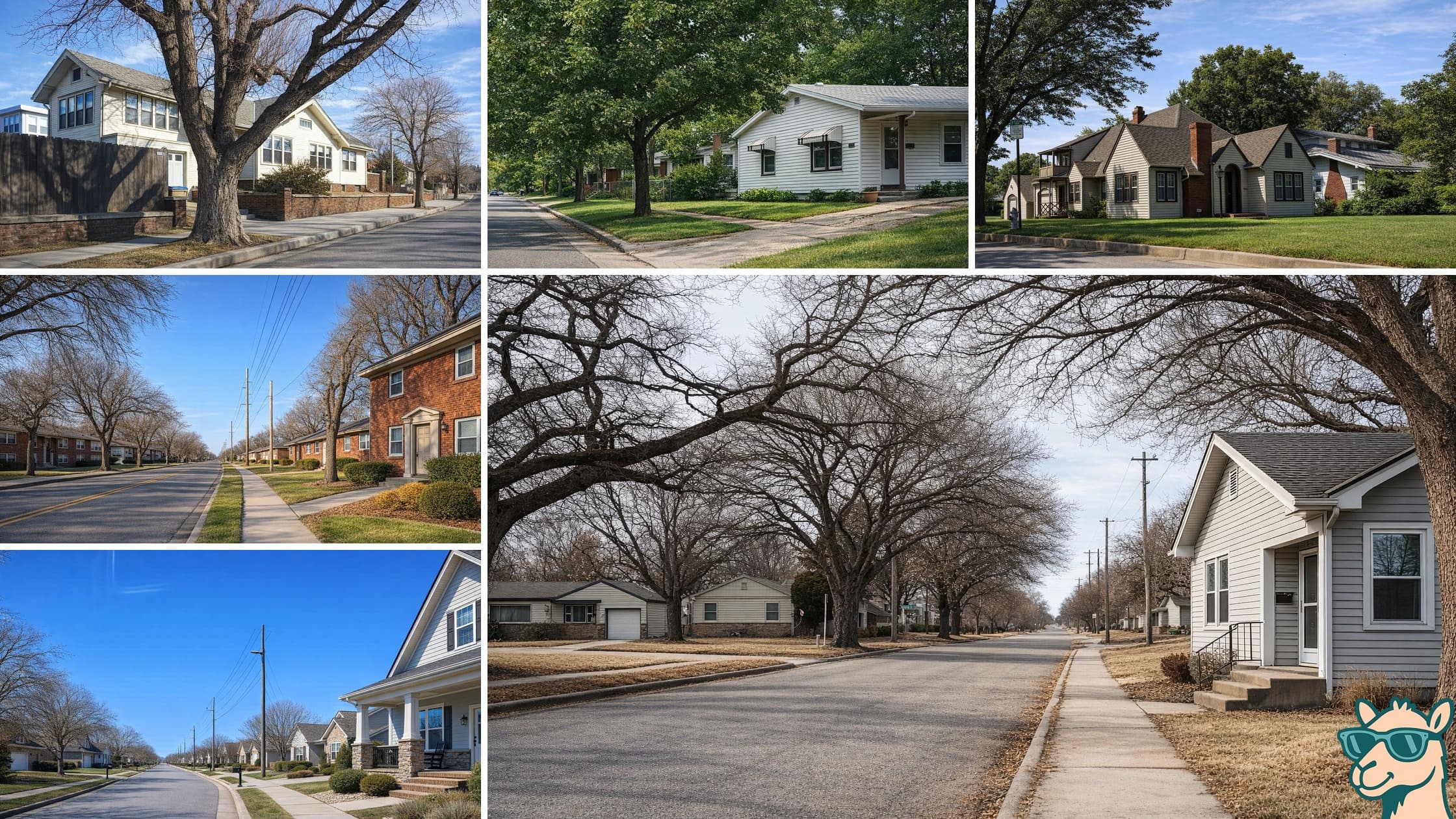 Residential neighborhood shots across Wichita