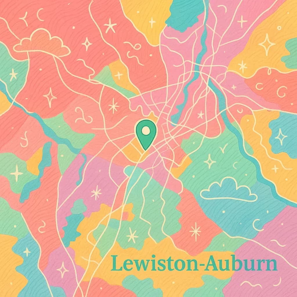 Lewiston-Auburn map