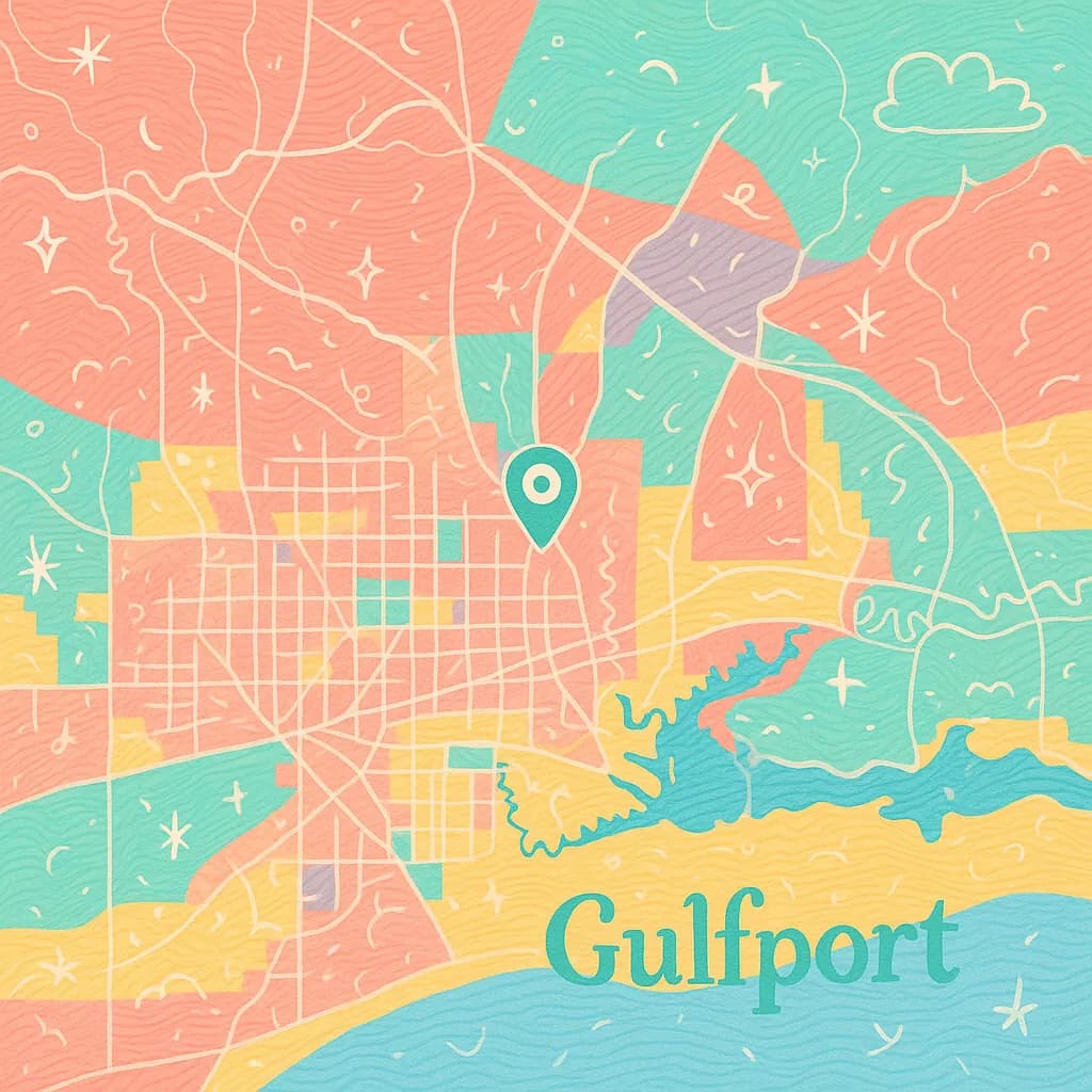 Gulfport-Biloxi map