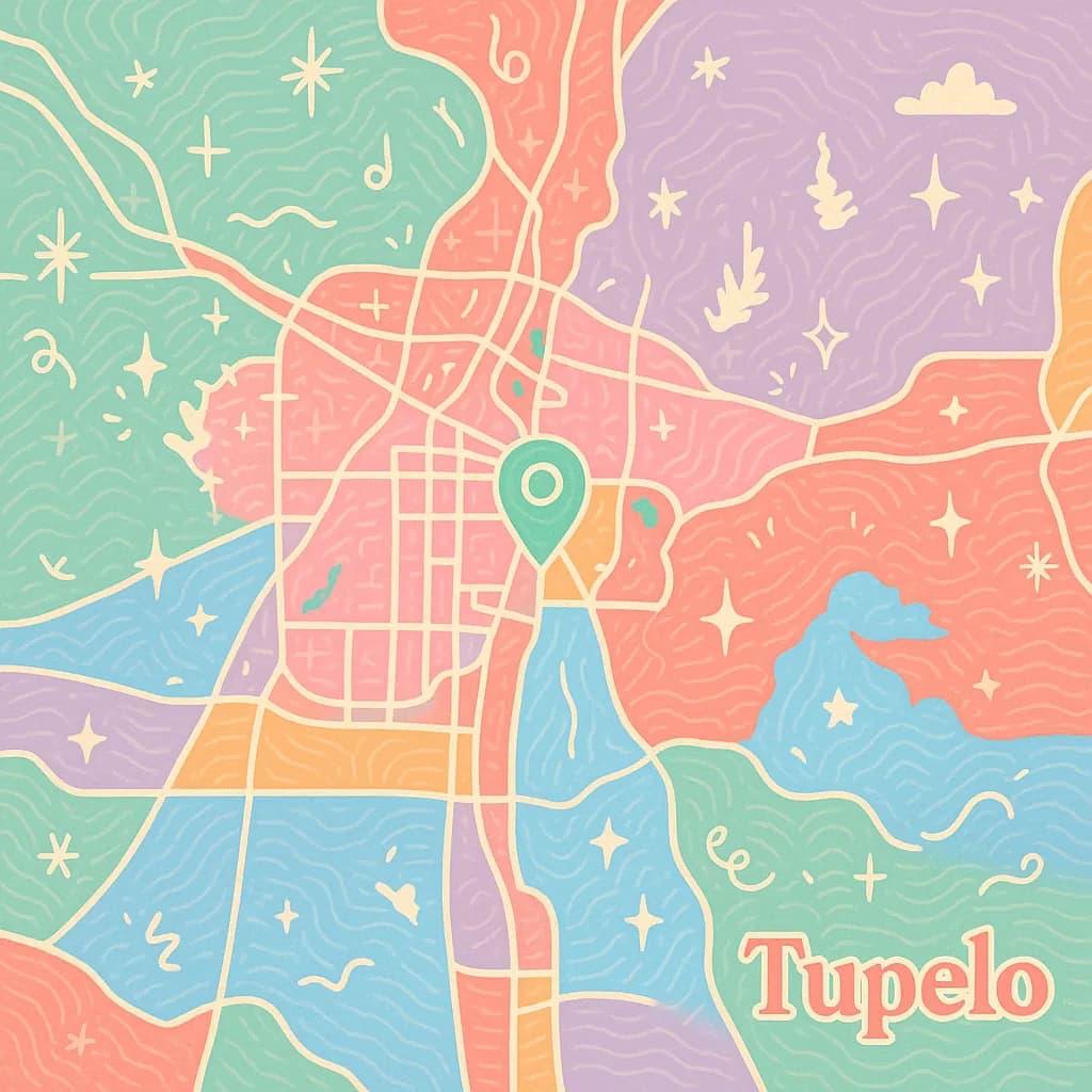 Tupelo map