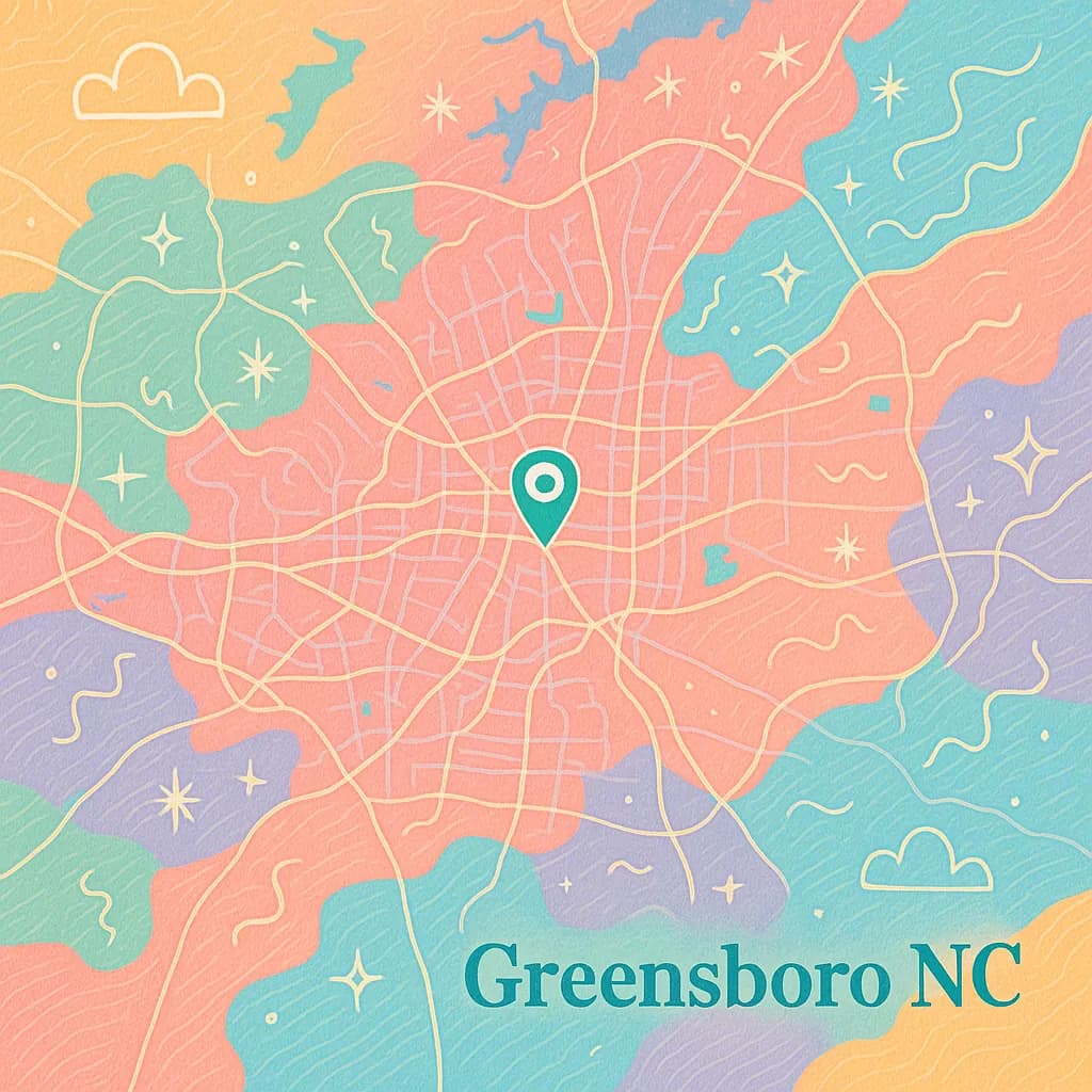 Greensboro map
