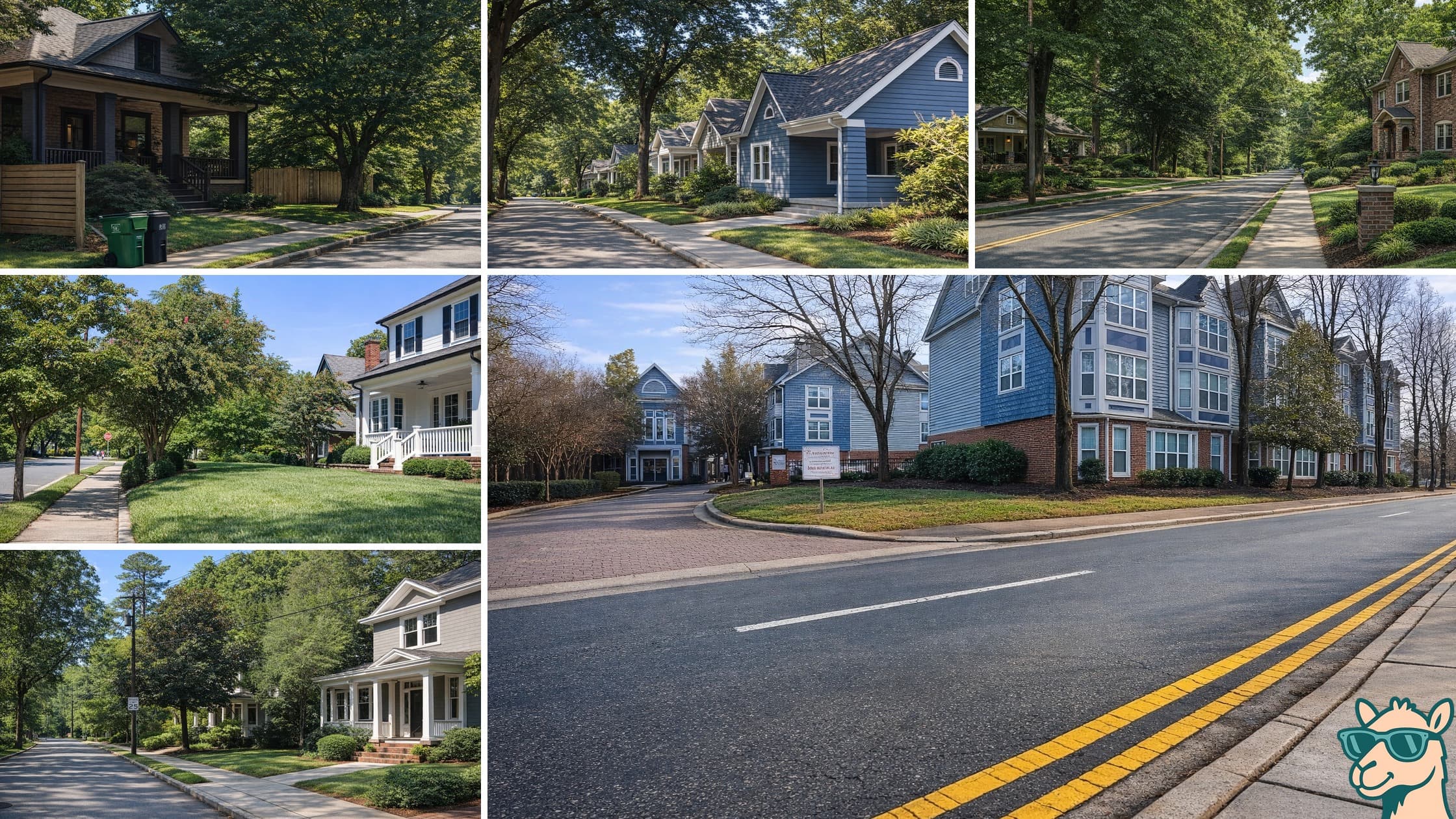 Residential neighborhood shots across Charlotte