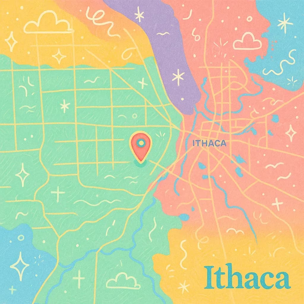 Ithaca map