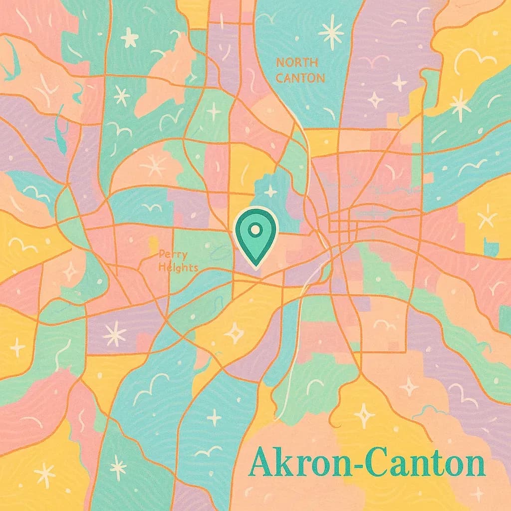 Akron-Canton map