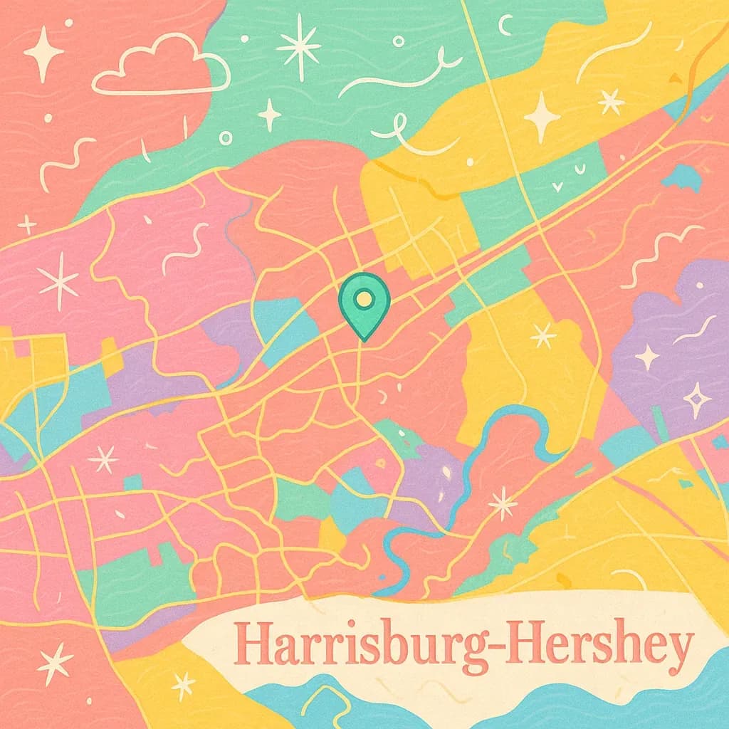 Harrisburg-Hershey map