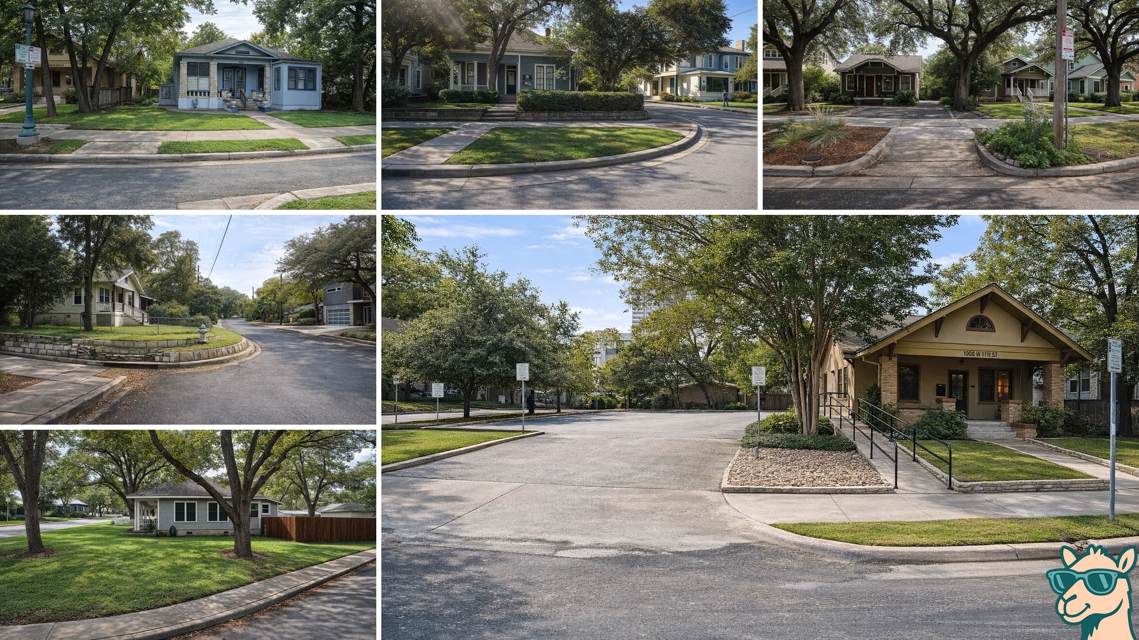 Residential neighborhood shots across Austin
