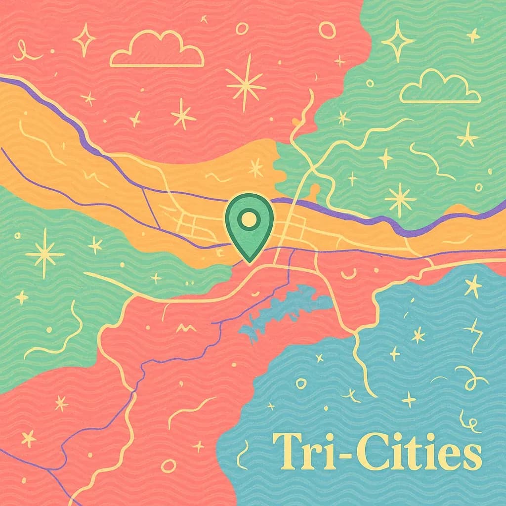Tri-Cities map