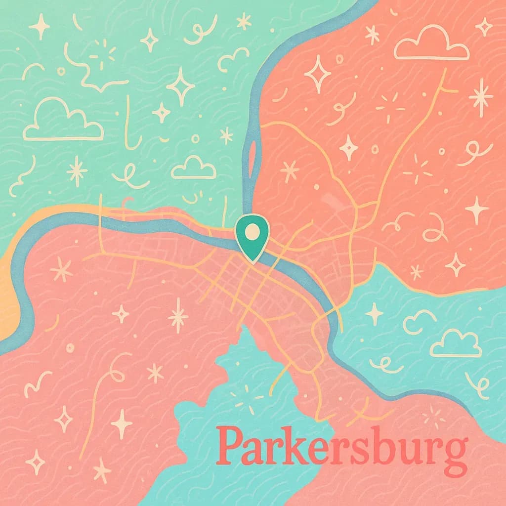 Parkersburg map