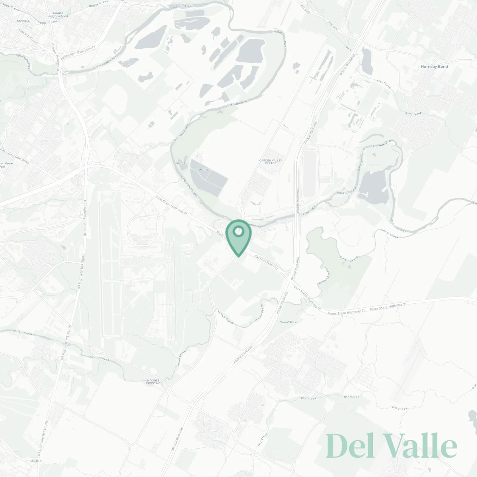 Del Valle map