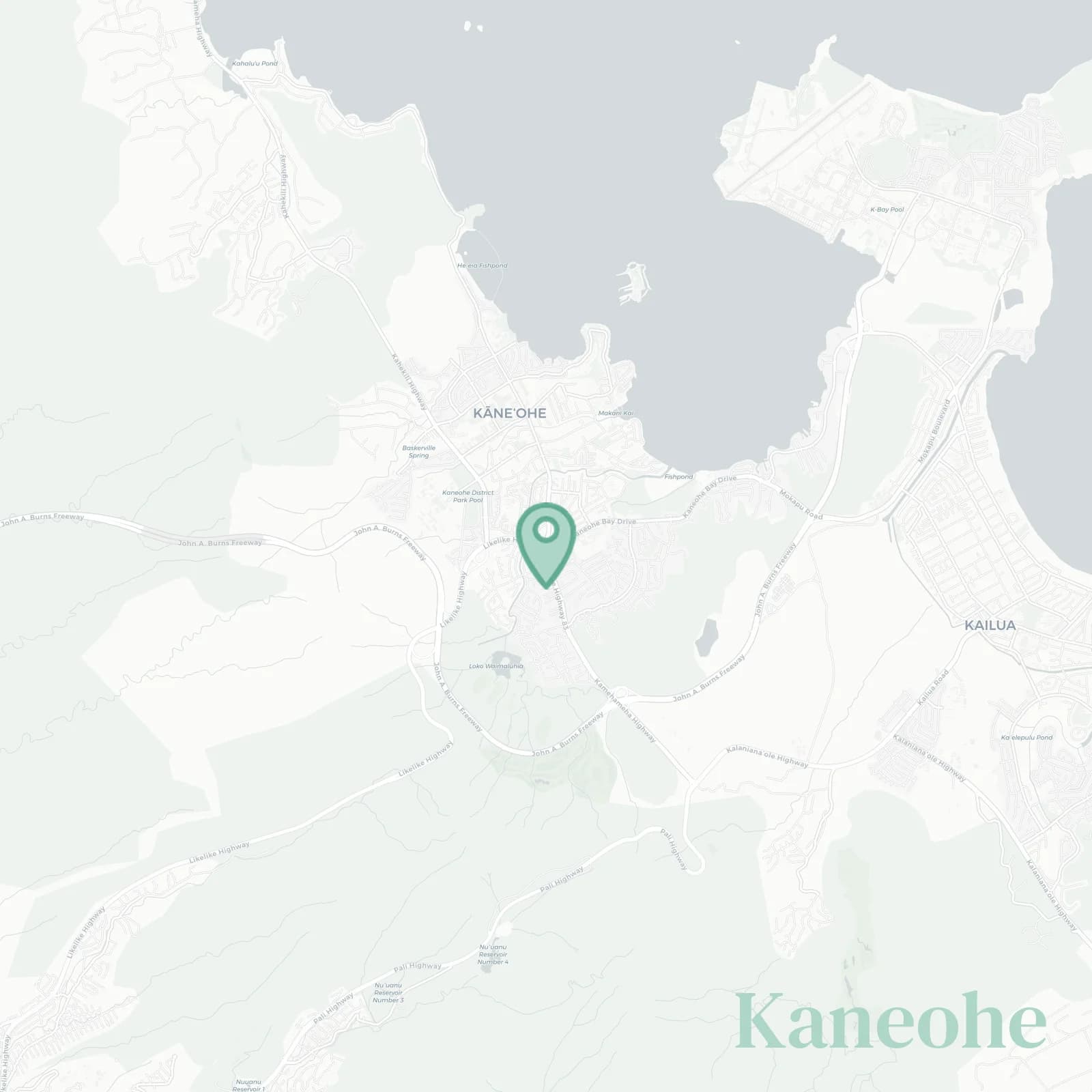 Kaneohe map