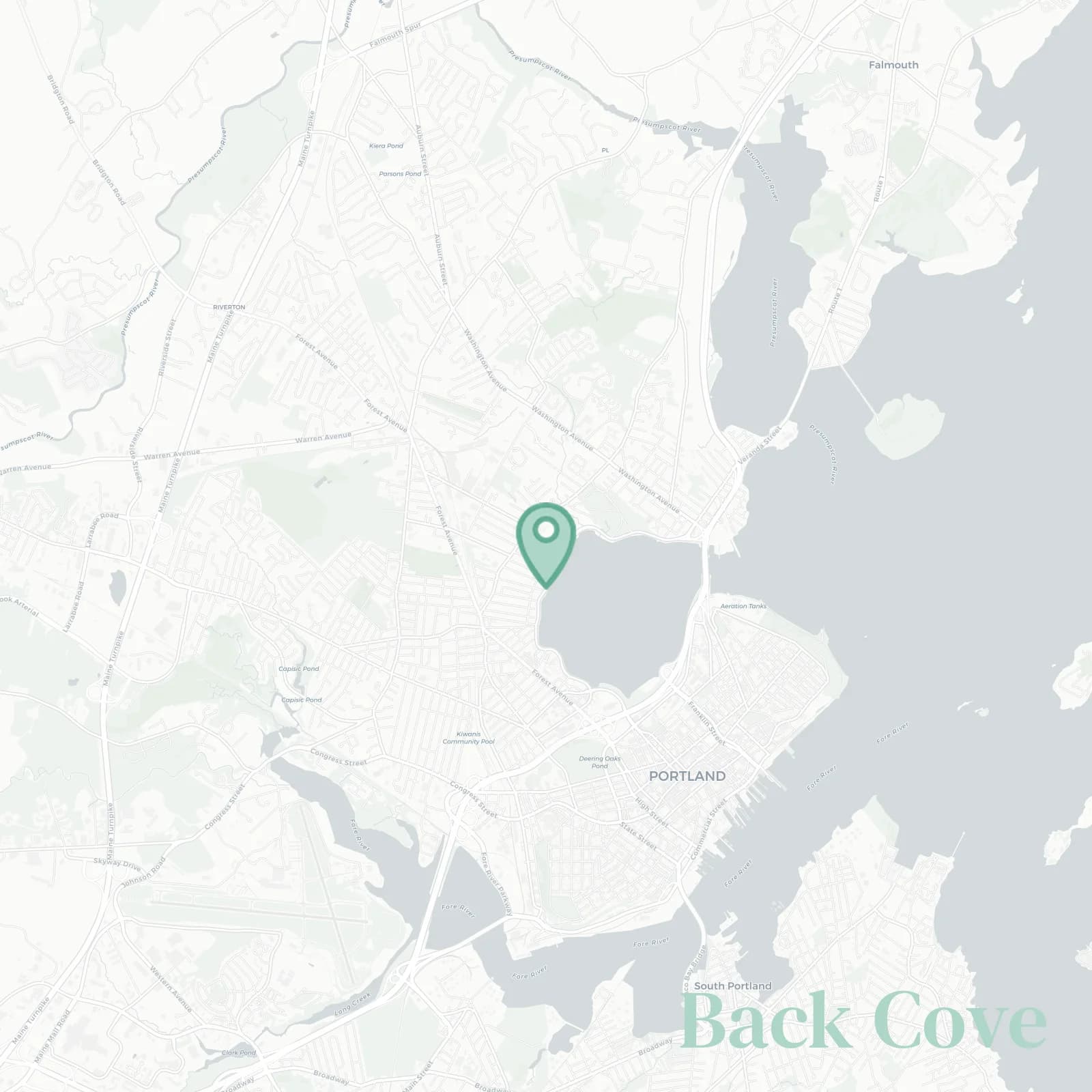 Back Cove map