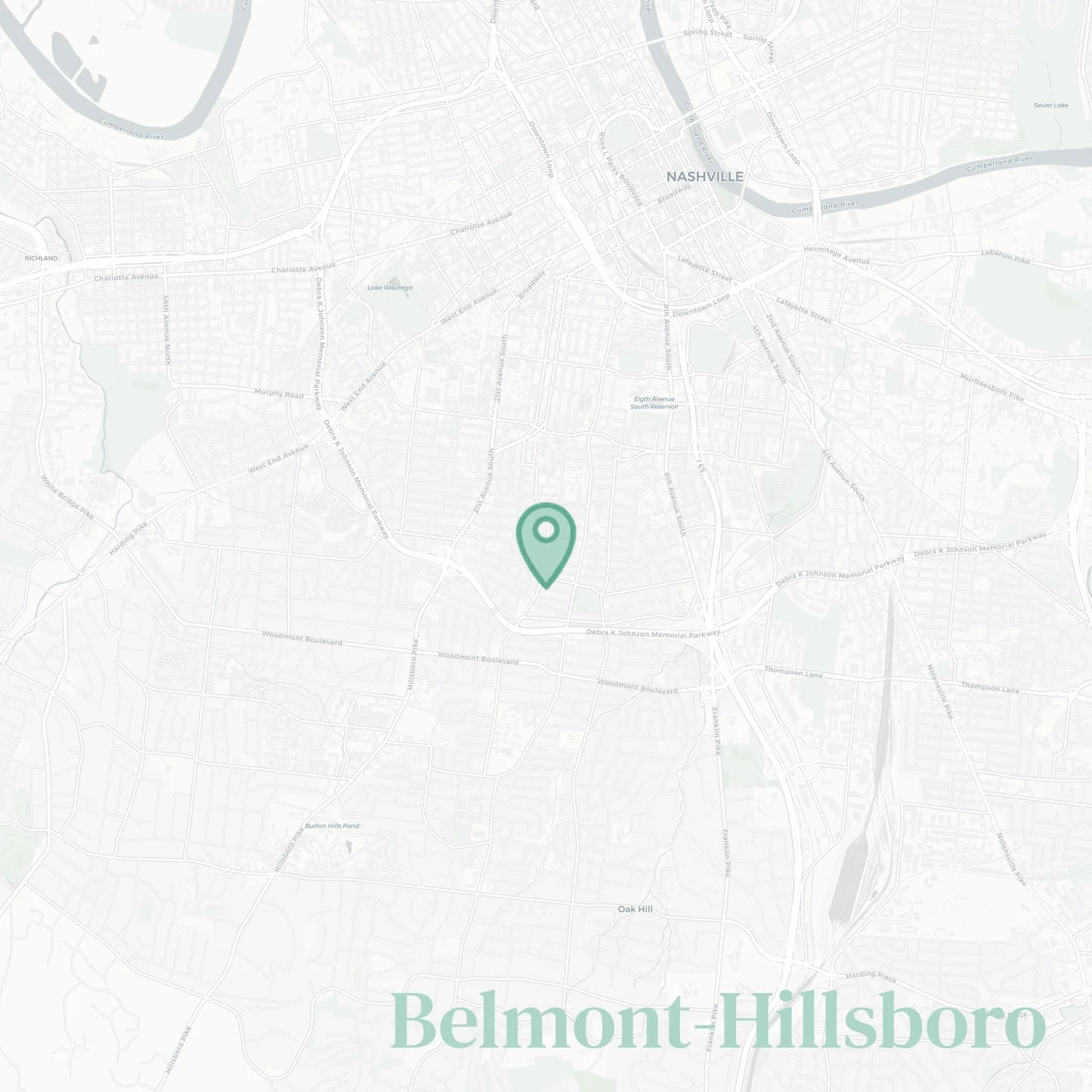 Belmont-Hillsboro map