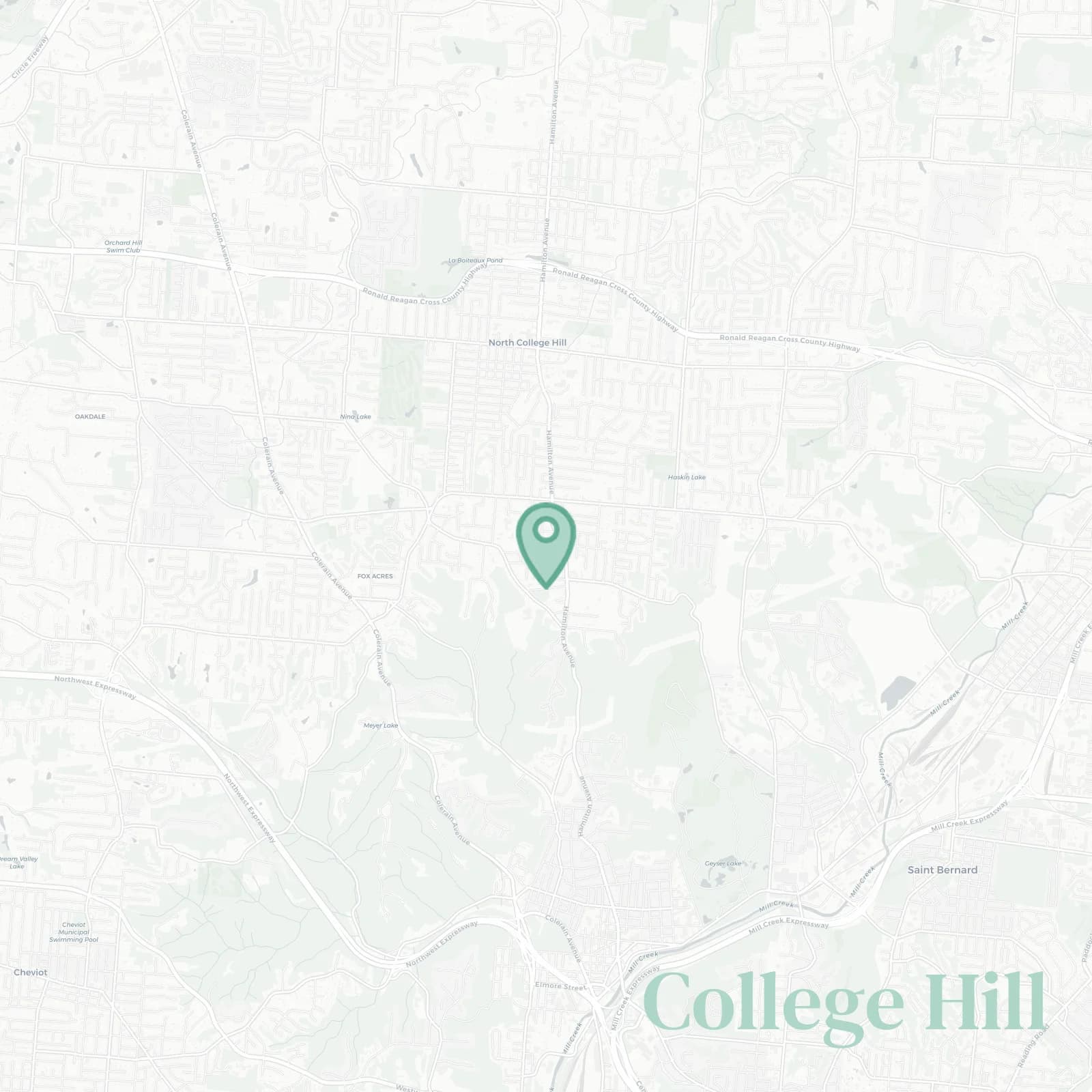 College Hill map