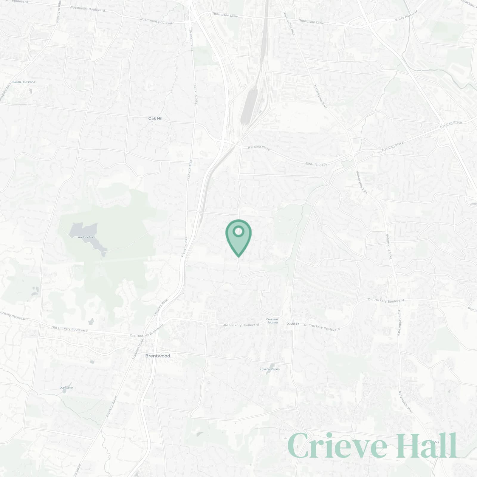 Crieve Hall map