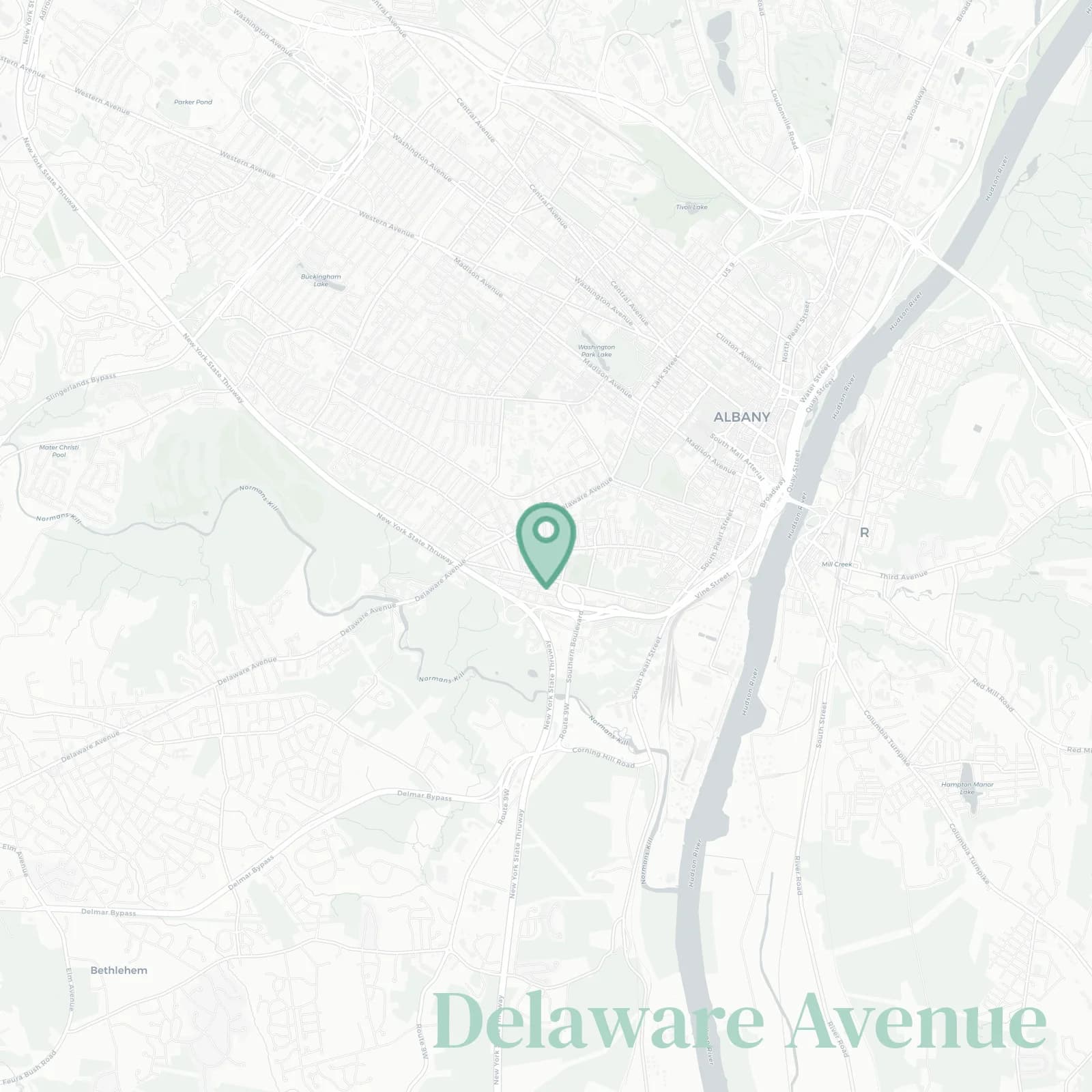 Delaware Avenue map