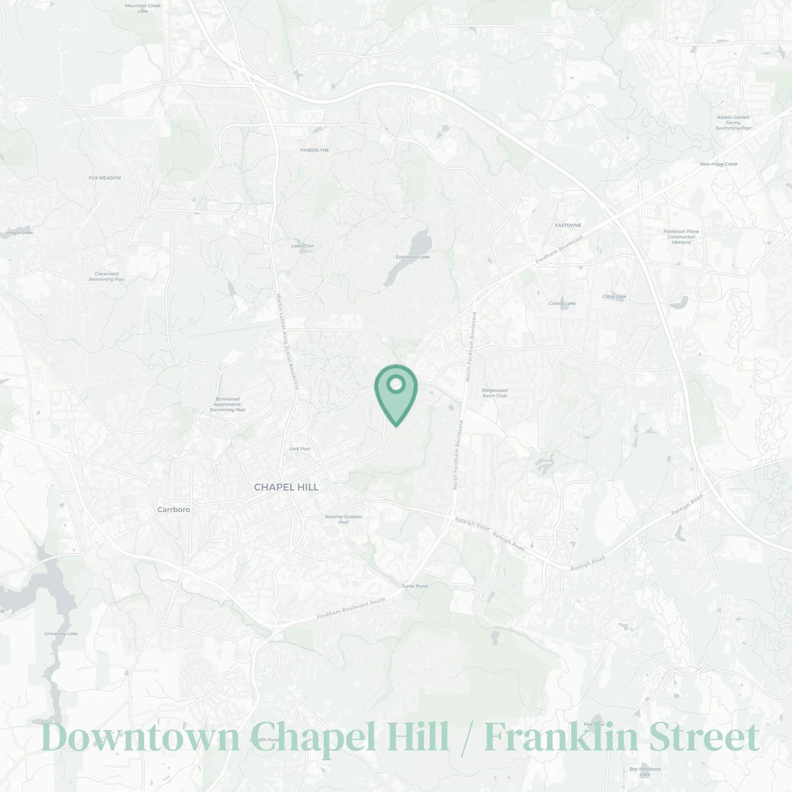 Downtown Chapel Hill / Franklin Street map