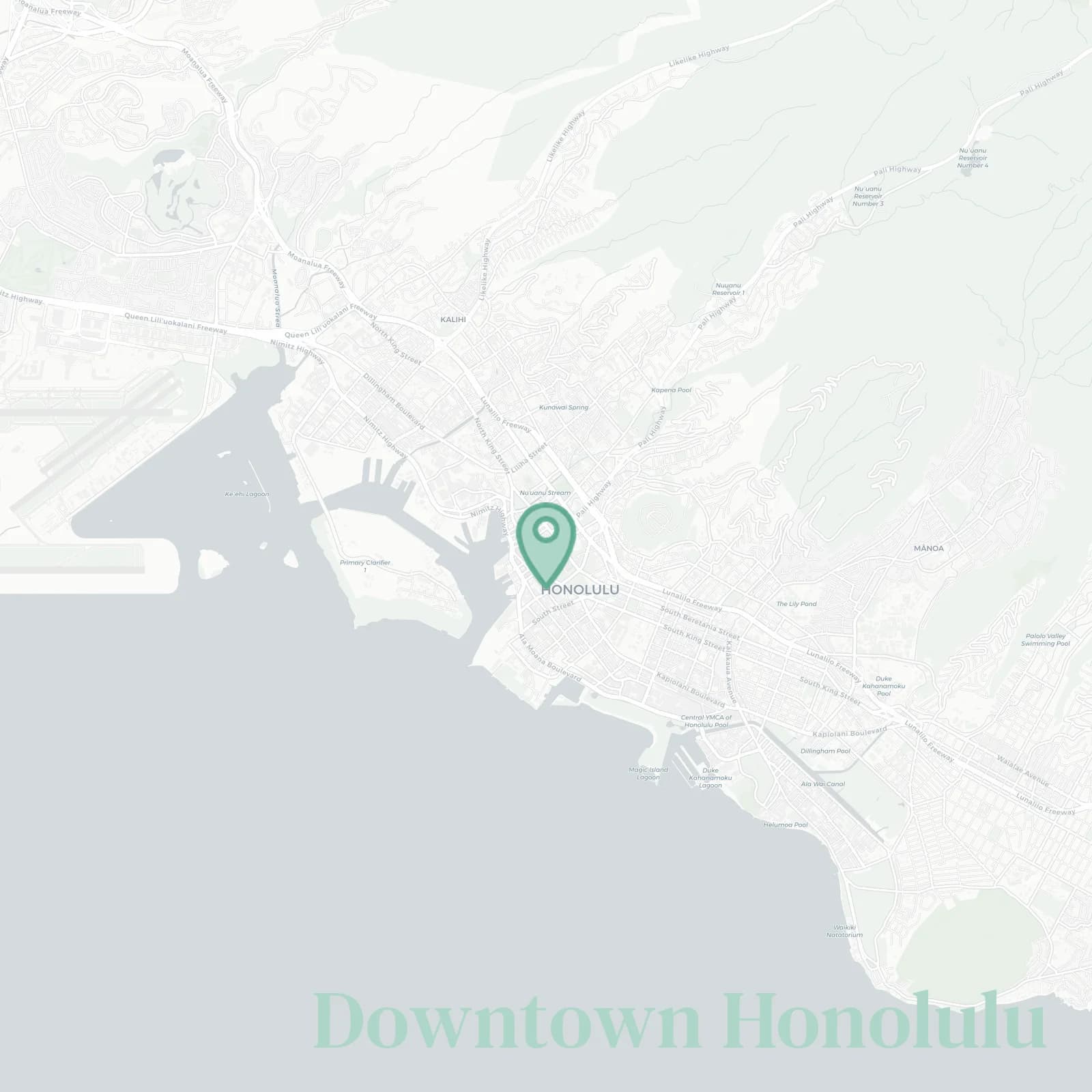 Downtown Honolulu map