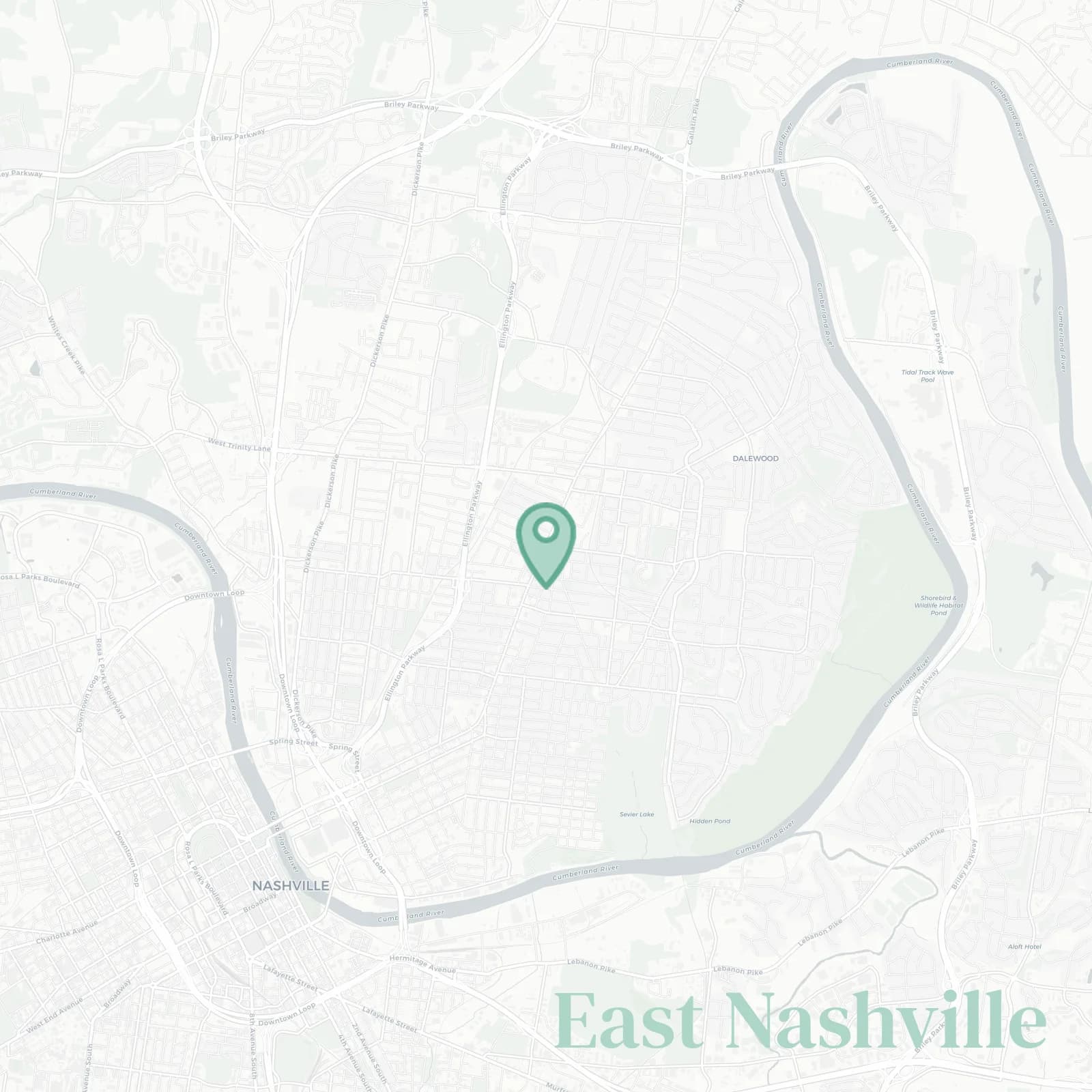 East Nashville map