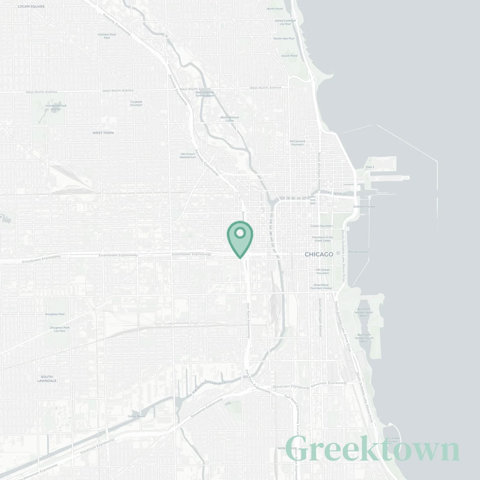 Greektown map