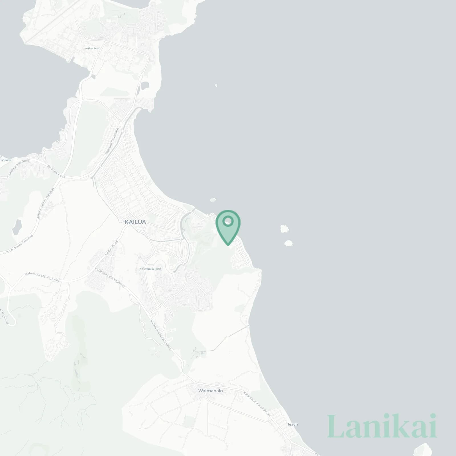 Lanikai map