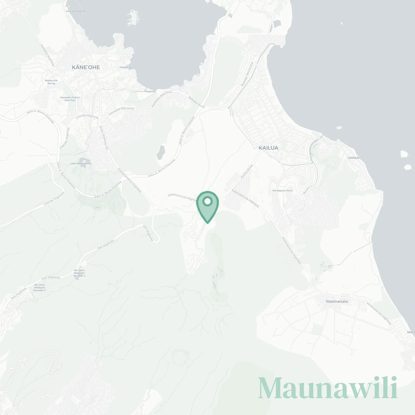 Maunawili map