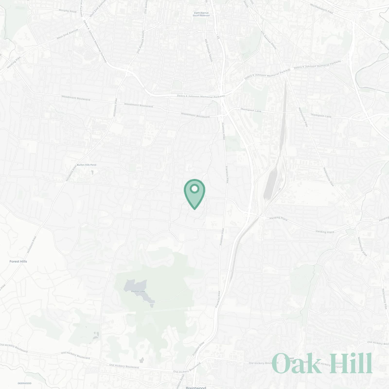 Oak Hill map