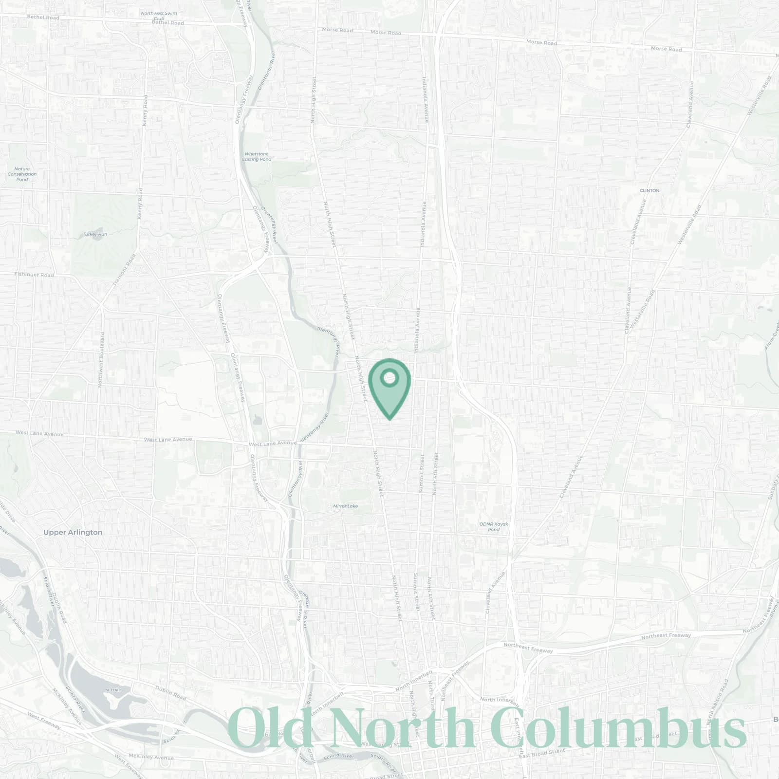 Old North Columbus map