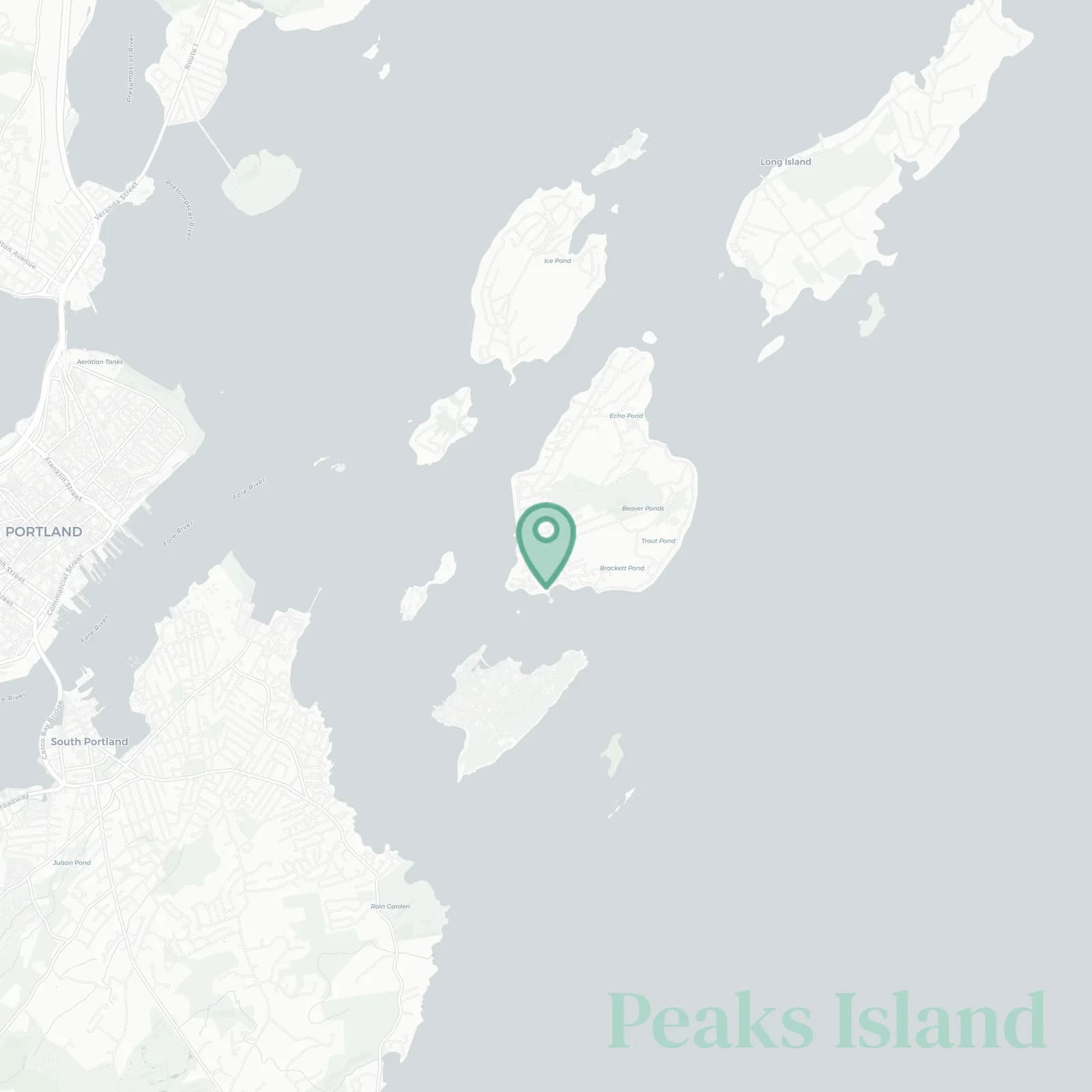 Peaks Island map