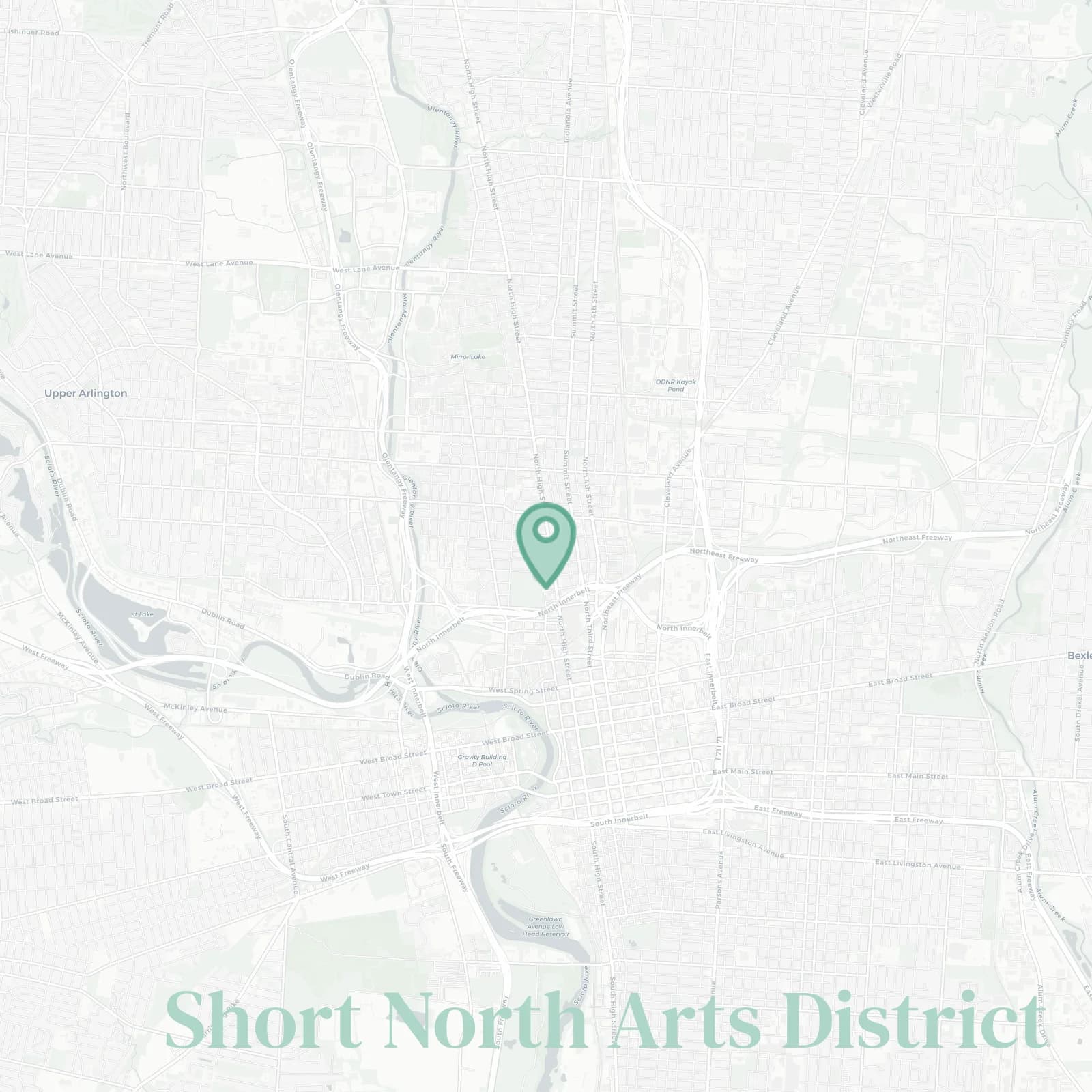 Short North Arts District map