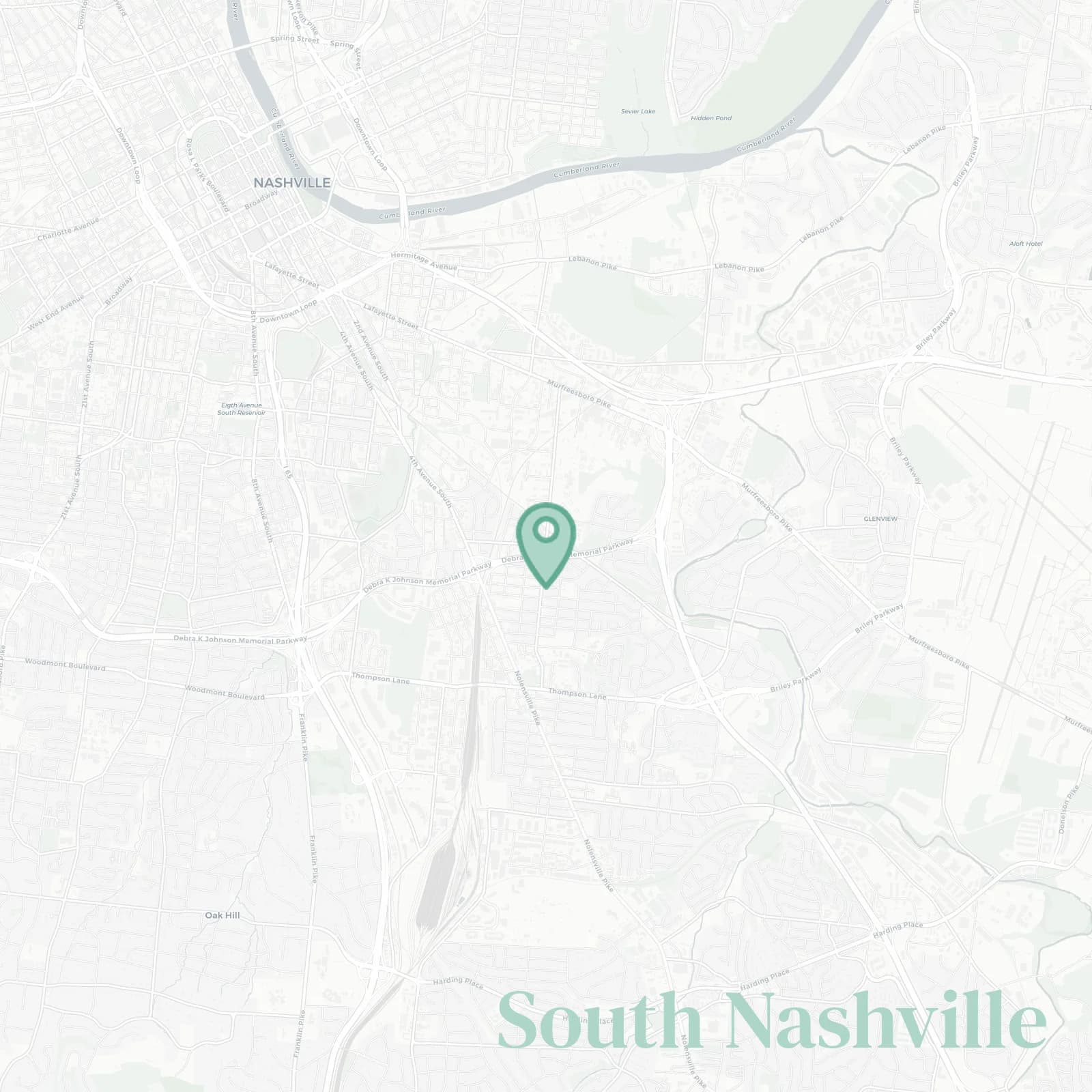 South Nashville map