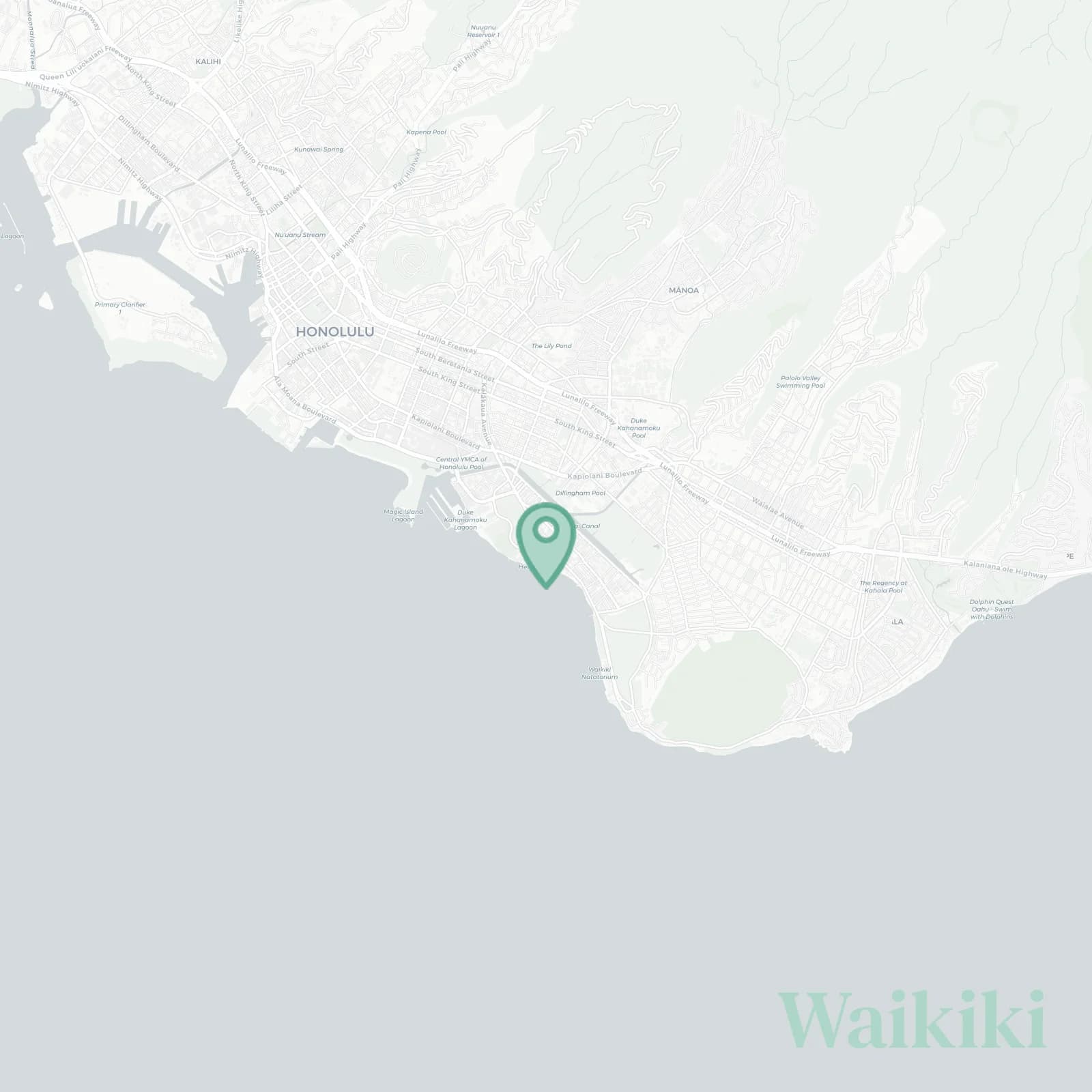 Waikīkī map