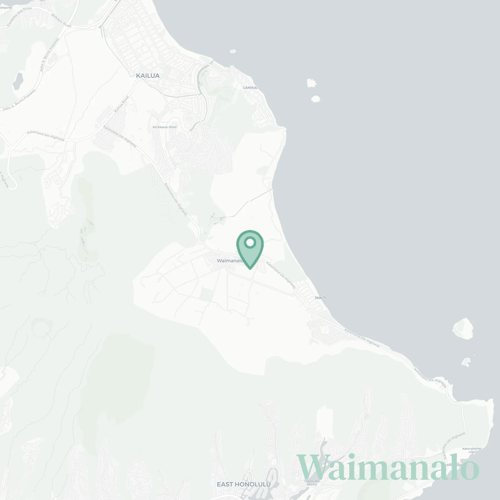 Waimanalo map