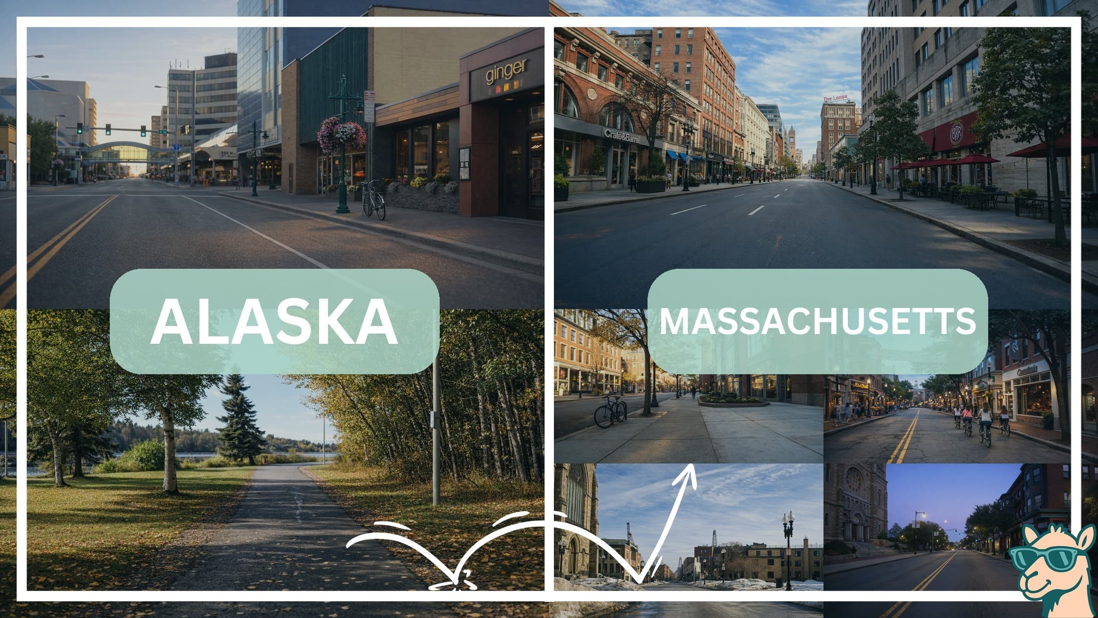 comparison of hotspots between neighborhoods in Alaska and Massachusetts