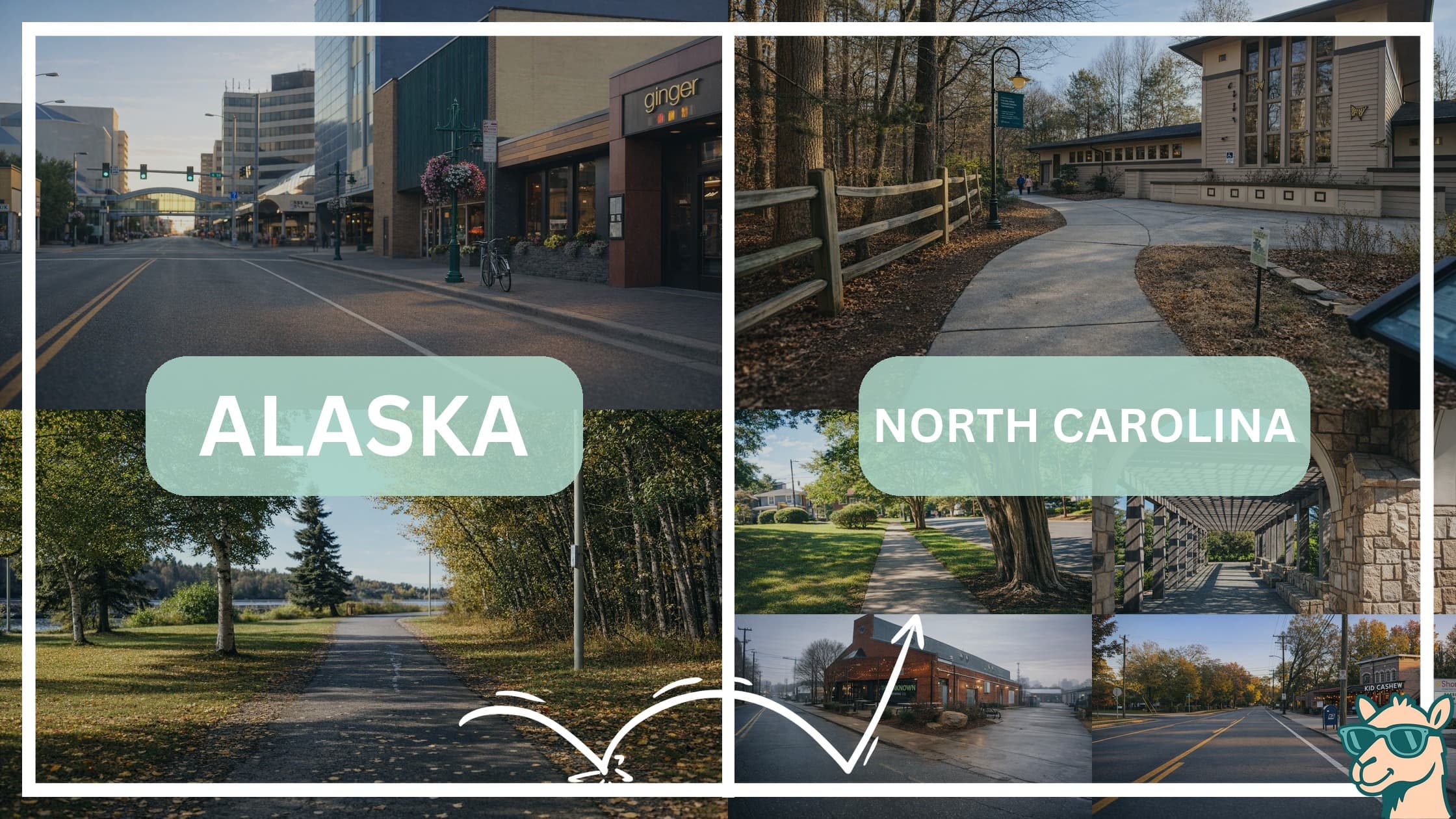 comparison of hotspots between neighborhoods in Alaska and North Carolina