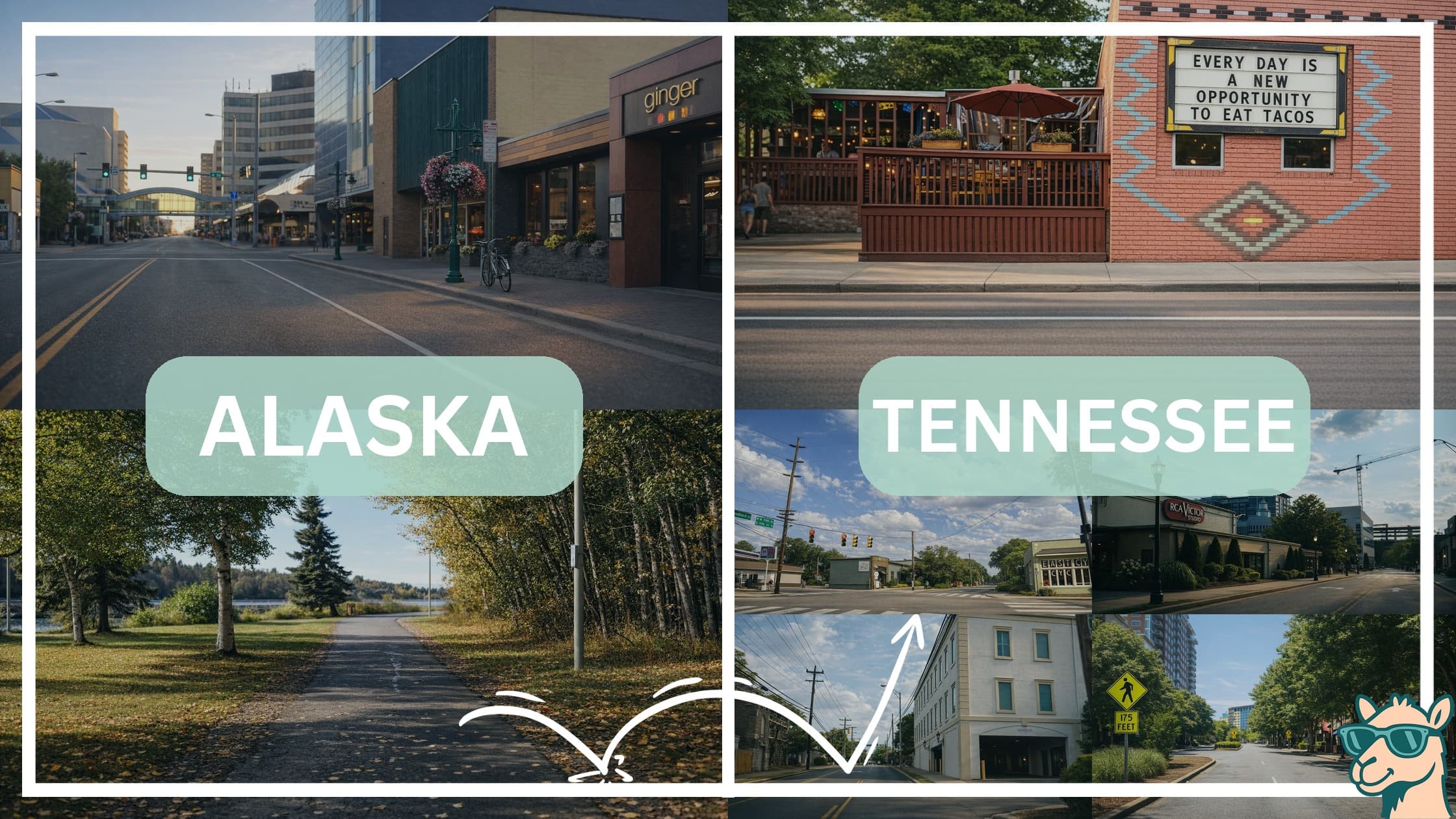 comparison of hotspots between neighborhoods in Alaska and Tennessee