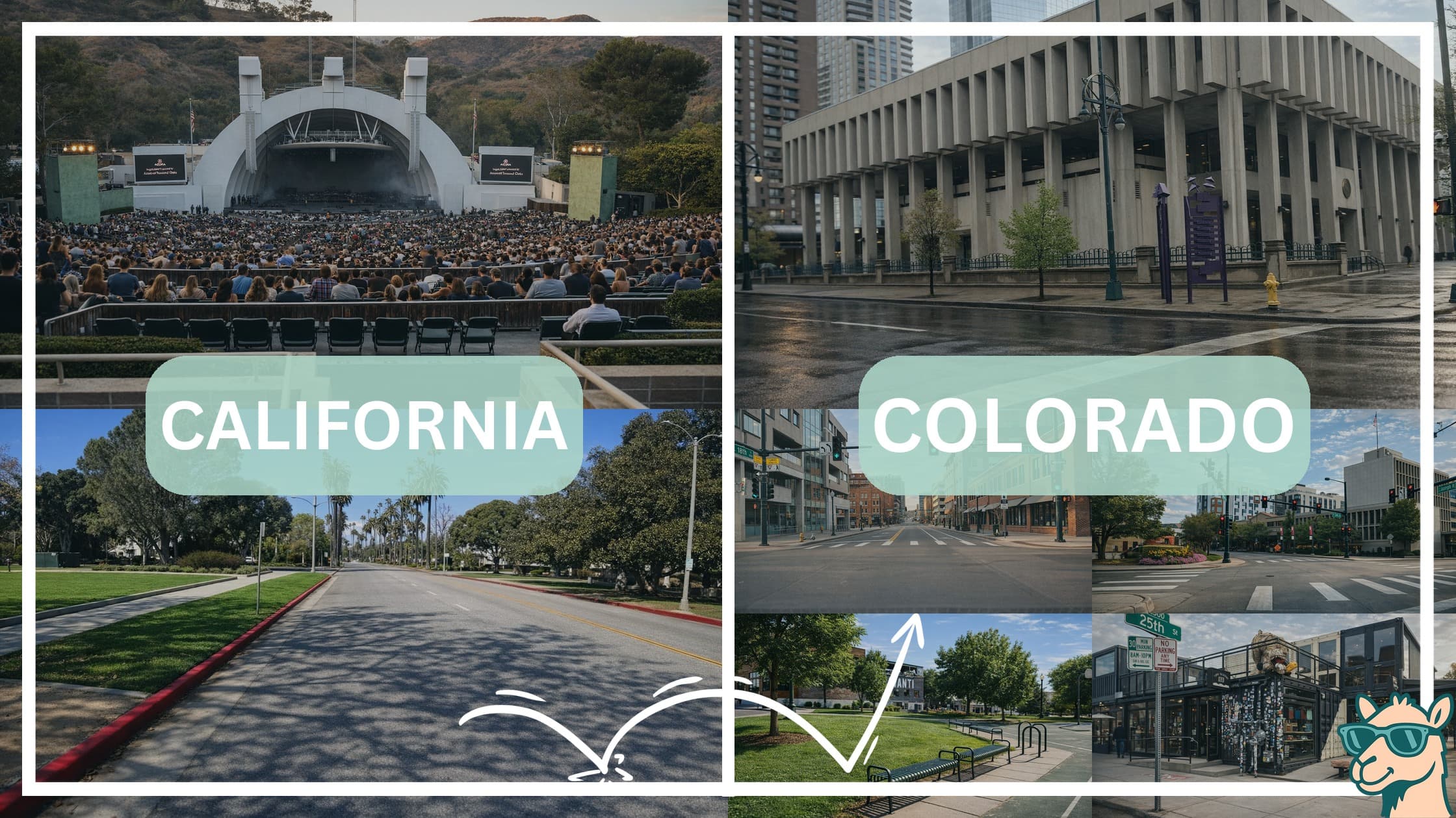 comparison of hotspots between neighborhoods in California and Colorado