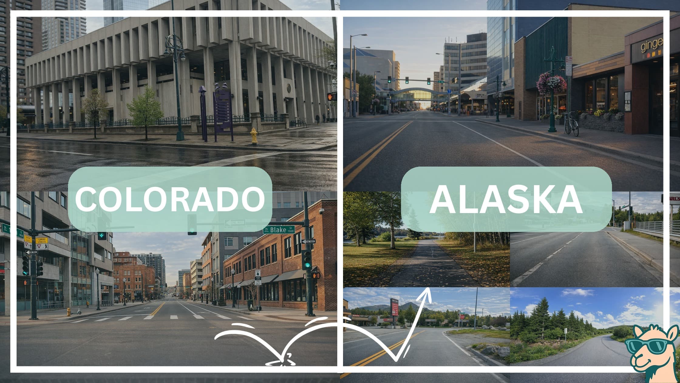 comparison of hotspots between neighborhoods in Colorado and Alaska