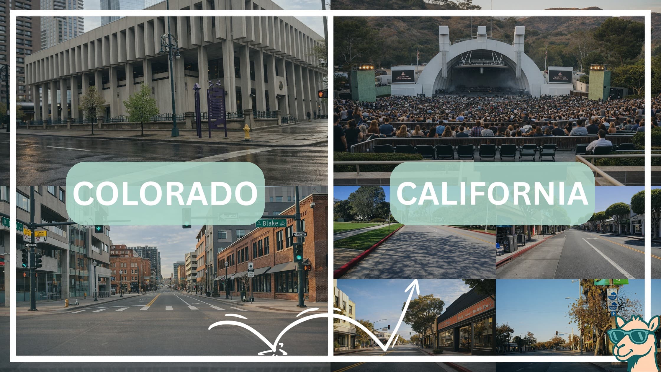 comparison of hotspots between neighborhoods in Colorado and California