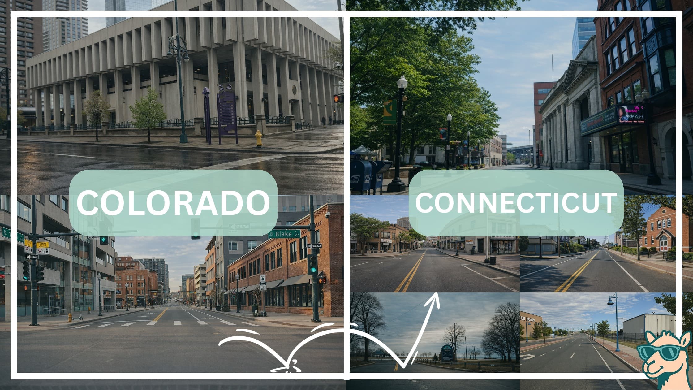 comparison of hotspots between neighborhoods in Colorado and Connecticut