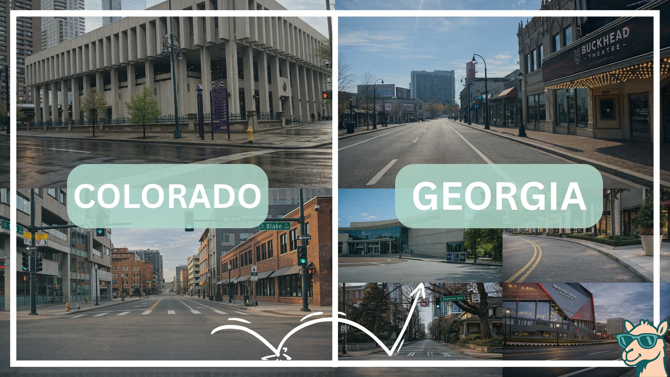 comparison of hotspots between neighborhoods in Colorado and Georgia