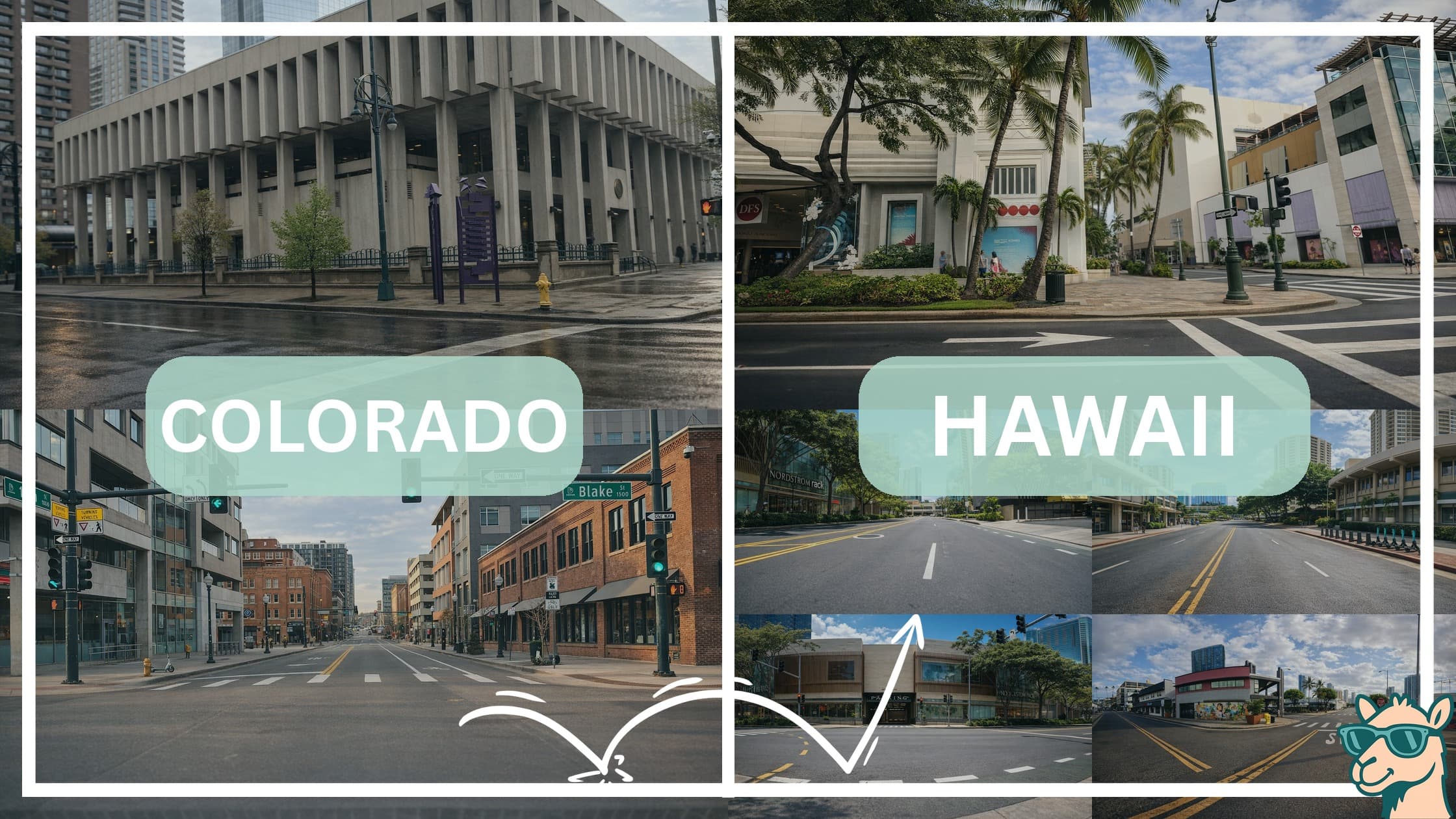 comparison of hotspots between neighborhoods in Colorado and Hawaii
