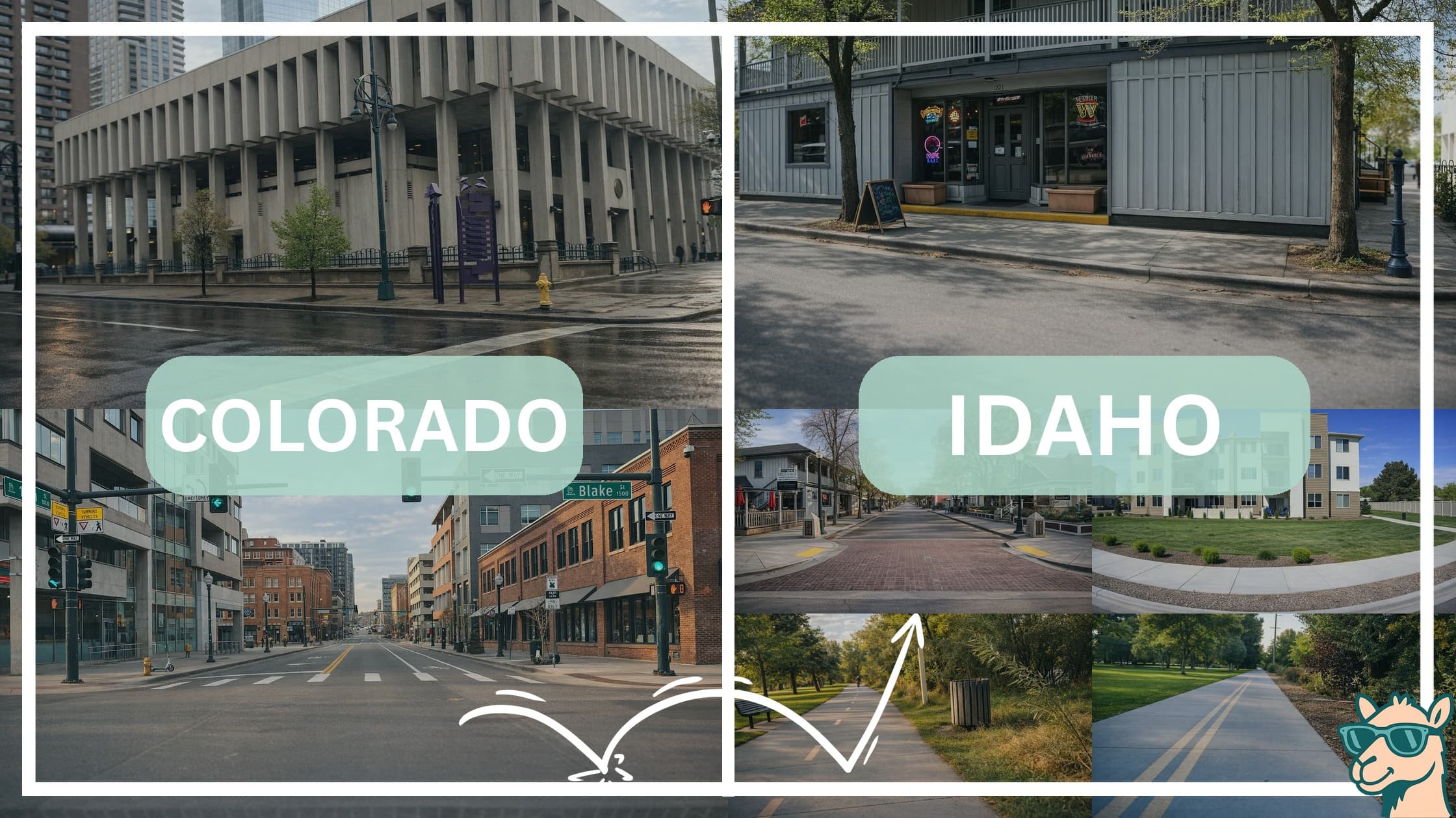 comparison of hotspots between neighborhoods in Colorado and Idaho