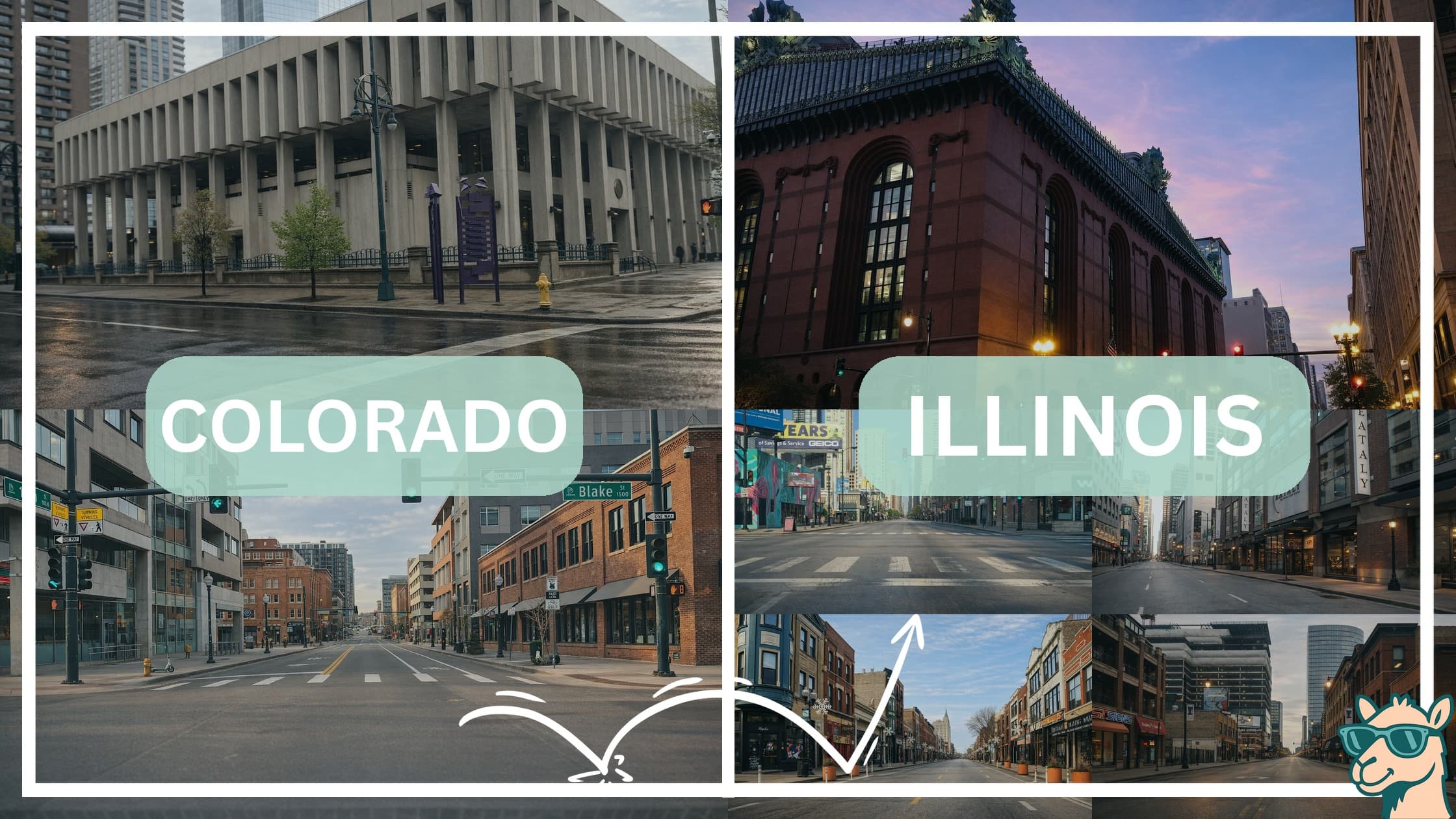 comparison of hotspots between neighborhoods in Colorado and Illinois